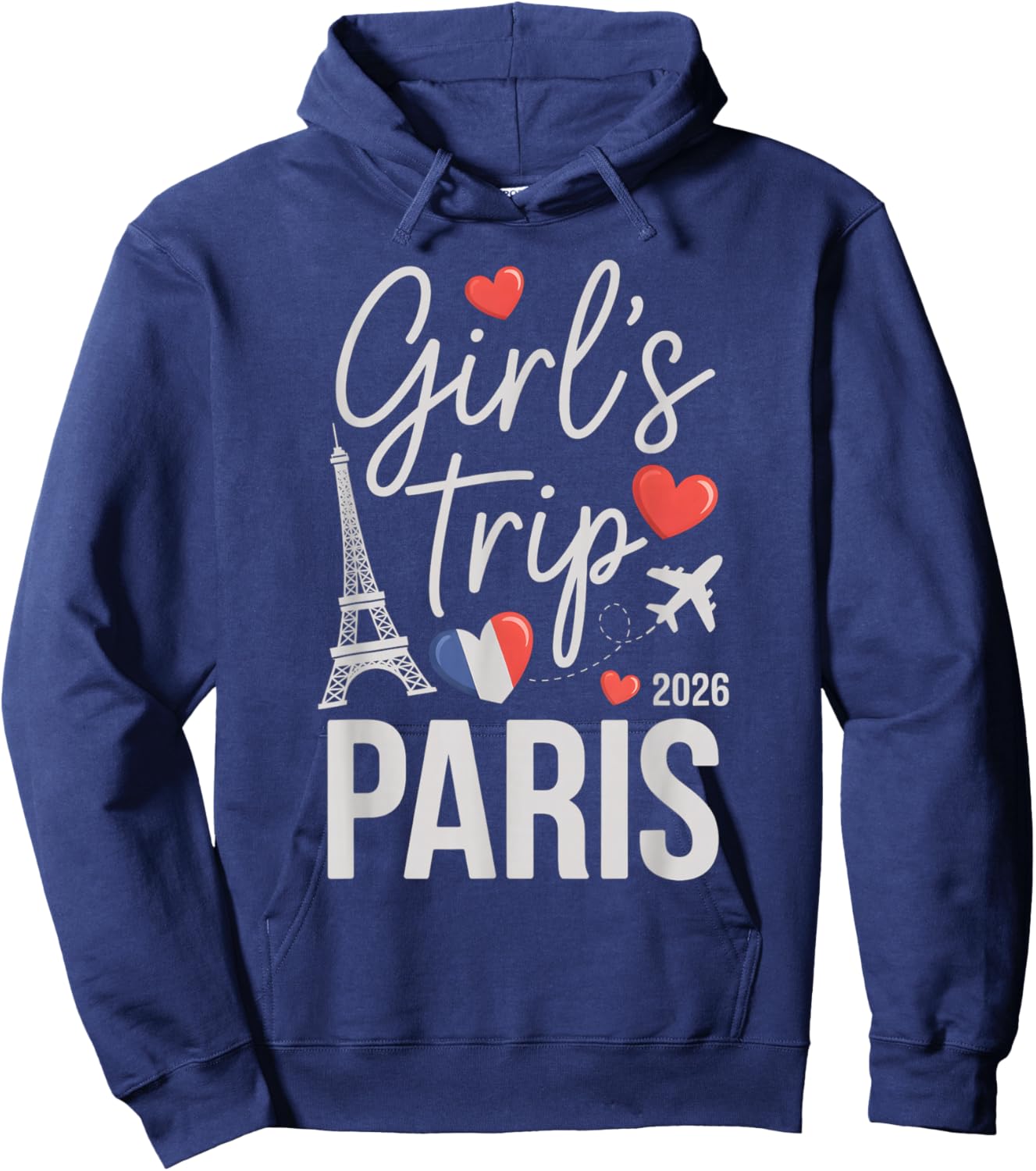 Süße Mädchenreise Paris 2026 Reise Sassy Vacay Familie Bestie Hoodie - Hoodie | Navy