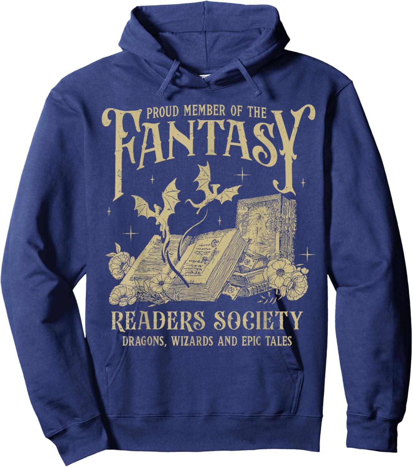 Fantasy Romance Proud Member Of The Fantasy Readers Society Hoodie - Hoodie | Navy