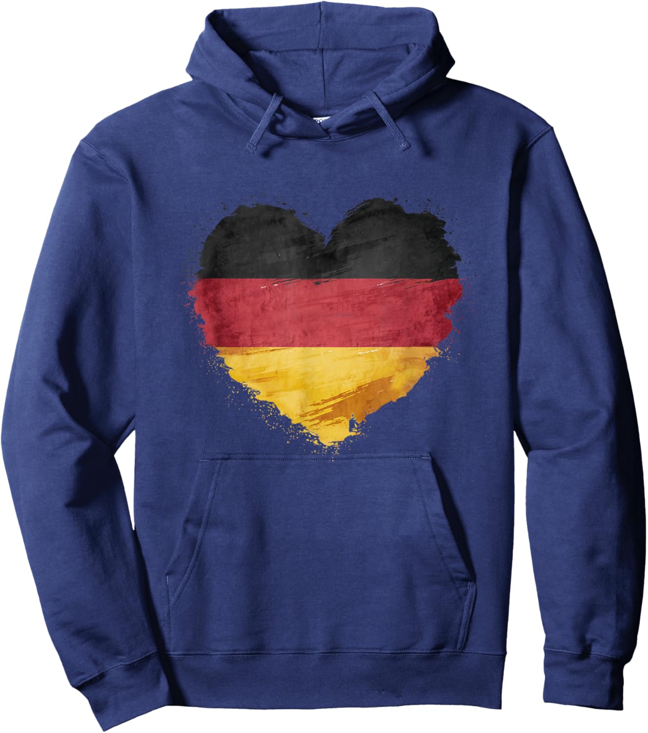 Deutsch Banner Fan Deutschland Flagge Herzform Kunst Hoodie - Hoodie | Navy