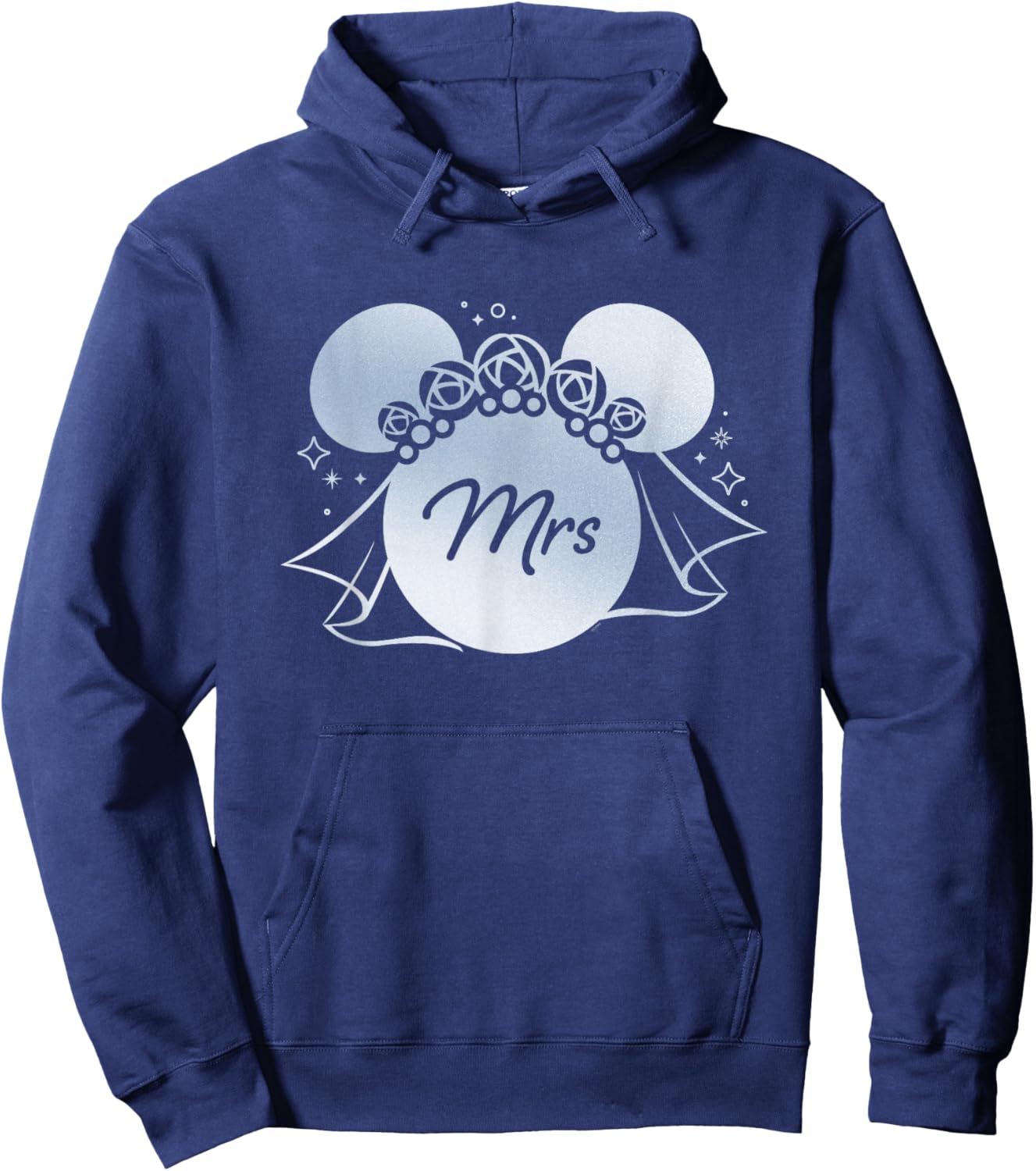 Disney Wedding Matching Minnie Bridal Veil Wife Bride Mrs Hoodie - Hoodie | Navy