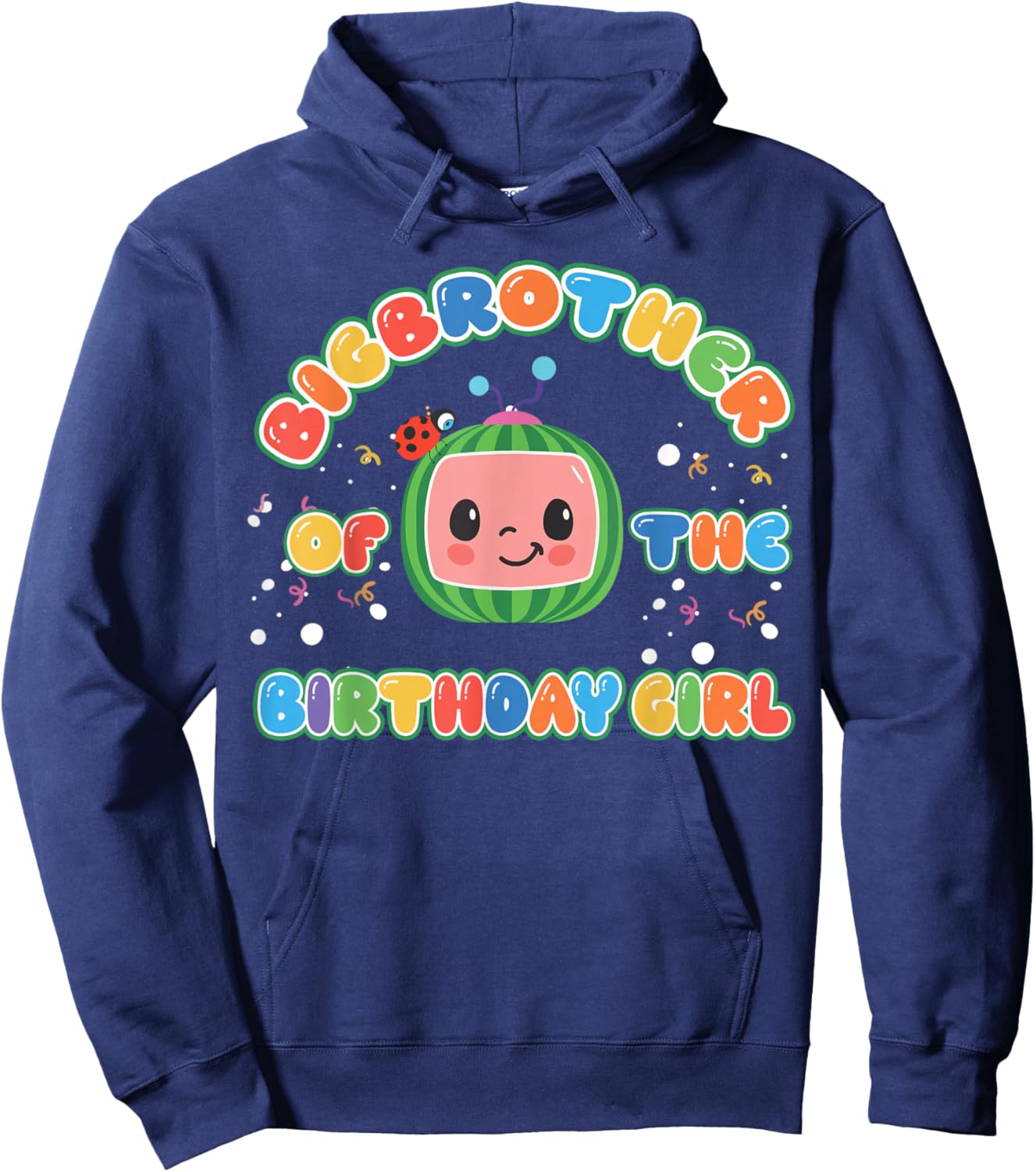 BigBrother Of The Birthday Girl Melon Family Matching Funny Hoodie - Hoodie | Navy