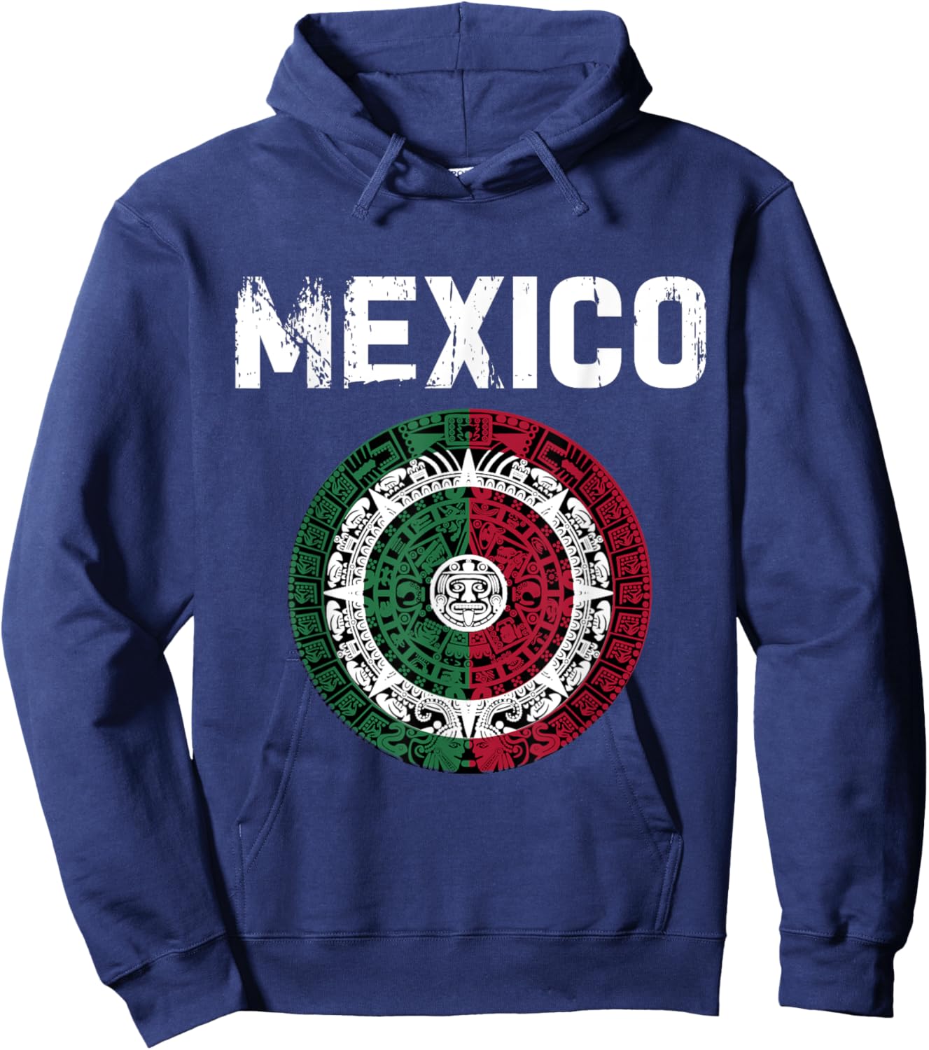 Mexico Flag Mexican Hispanic Siesta Pride Vintage Hoodie - Hoodie | Navy
