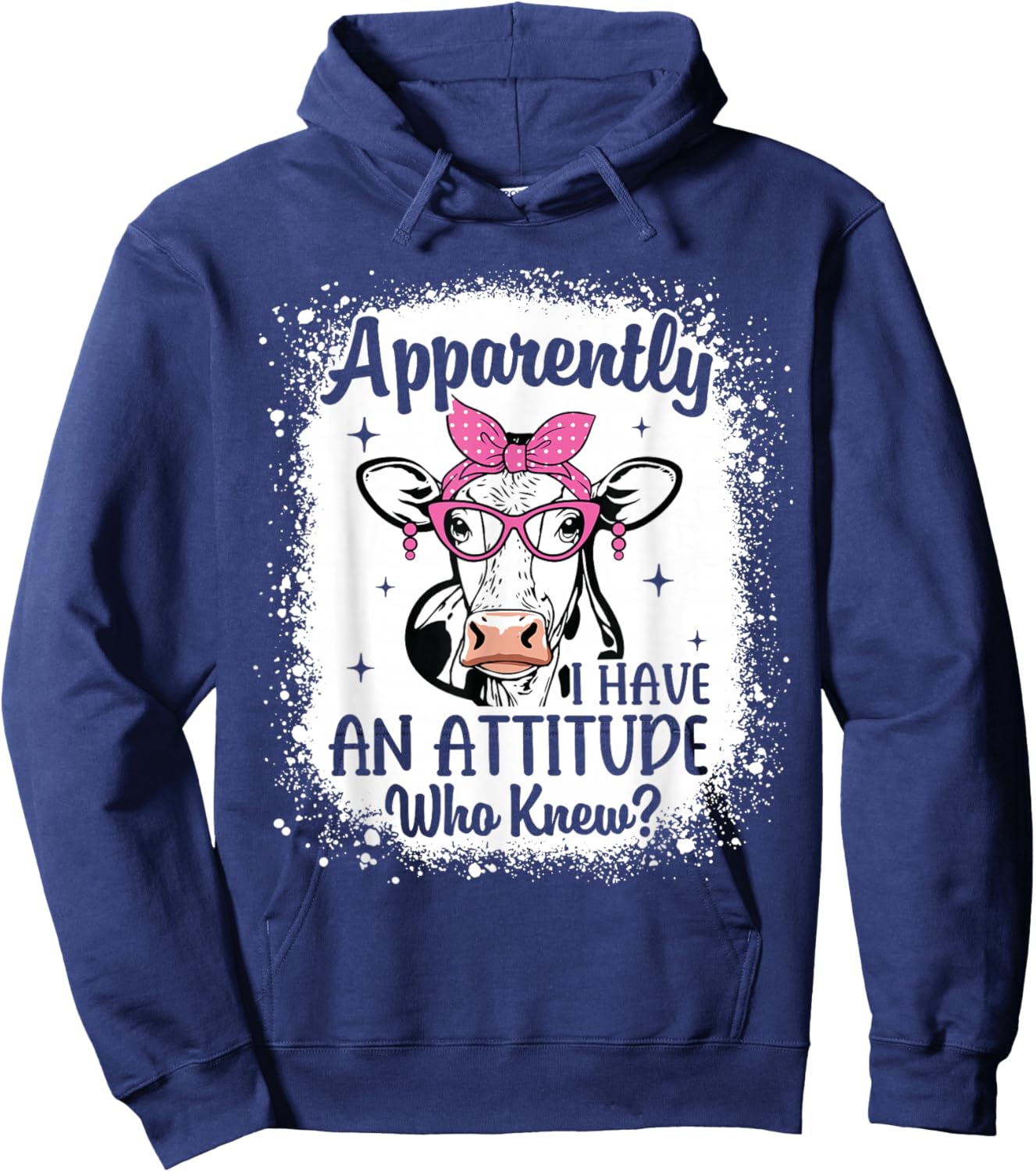 Funny Heifer Cow Sarcasm Cow Print Country Cow Farm Women Hoodie - Hoodie | Navy