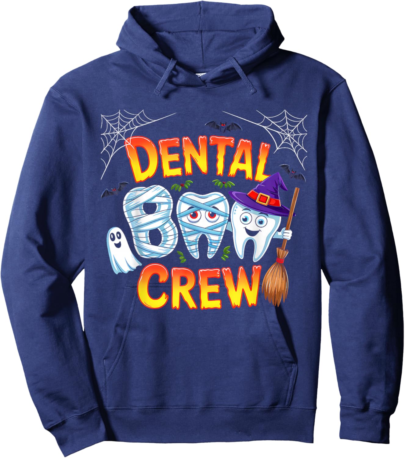 Halloween Dental Boo Crew Dentist Costume Teeth Women Men Hoodie - Hoodie | Navy