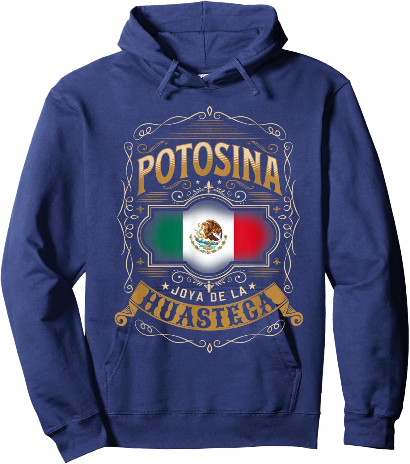 POTOSINA: Flor de la Huasteca. S.L.P. MEXICO FLAG Hoodie - Hoodie | Navy