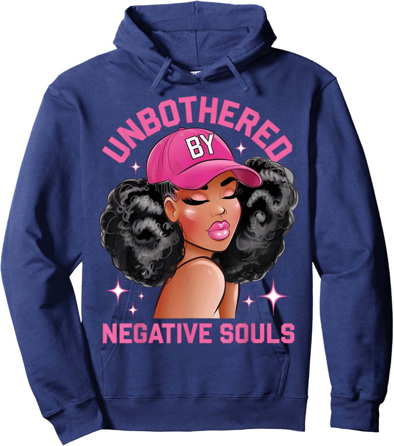 Unbothered By Negative Souls Juneteenth Black Women Freedom Hoodie - Hoodie | Navy