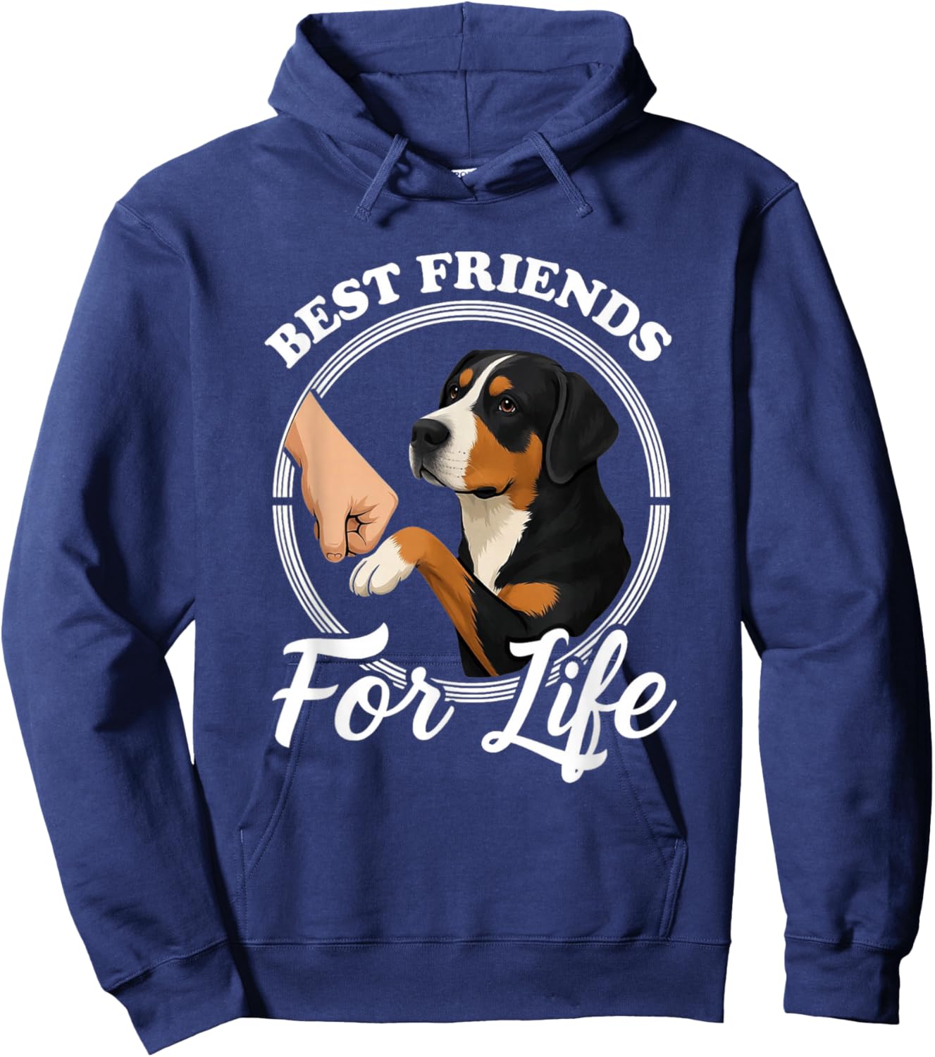 Großer Schweizer Sennenhund Liebhaber Design Schweizer Sennenhund Hoodie - Hoodie | Navy