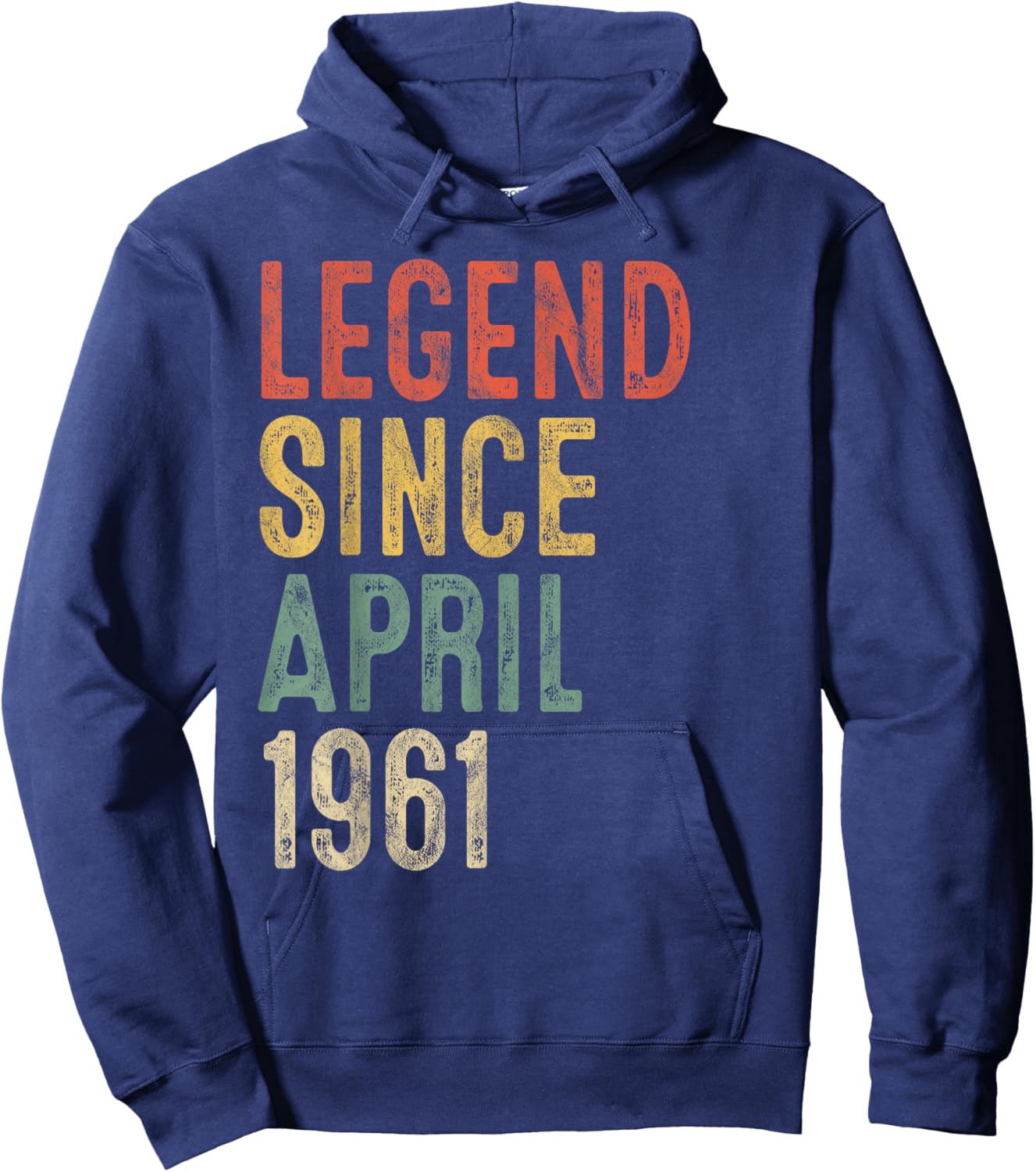 Legend April 1961 65th Birthday Men Women 65 Year Old Hoodie - Hoodie | Navy