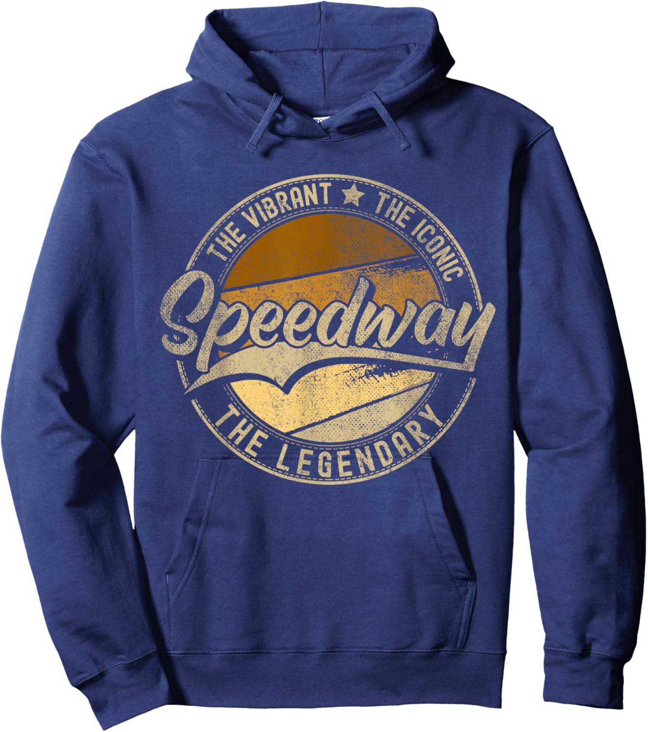 Speedway IN | Indiana | Vintage Distressed Hoodie - Hoodie | Navy