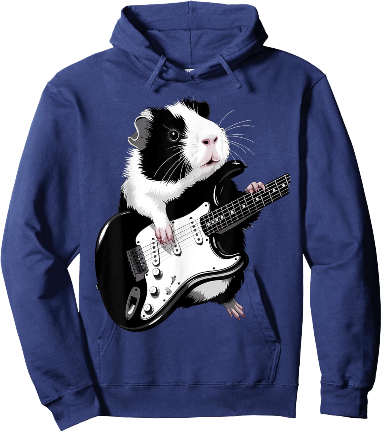 Guinea Pigs Playing Bass Guitar Playing Guitar Hoodie - Hoodie | Navy