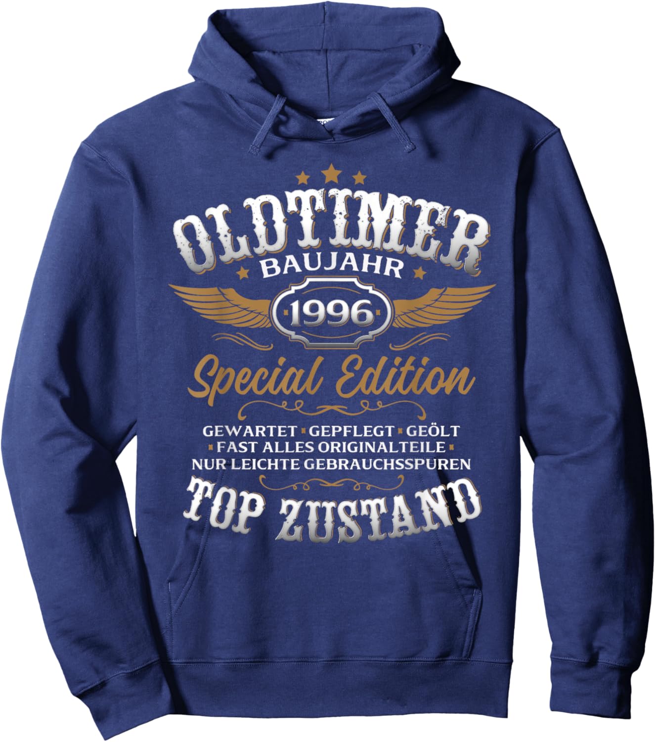 30th Birthday Man Vintage 1996 Vintage Funny Hoodie - Hoodie | Navy
