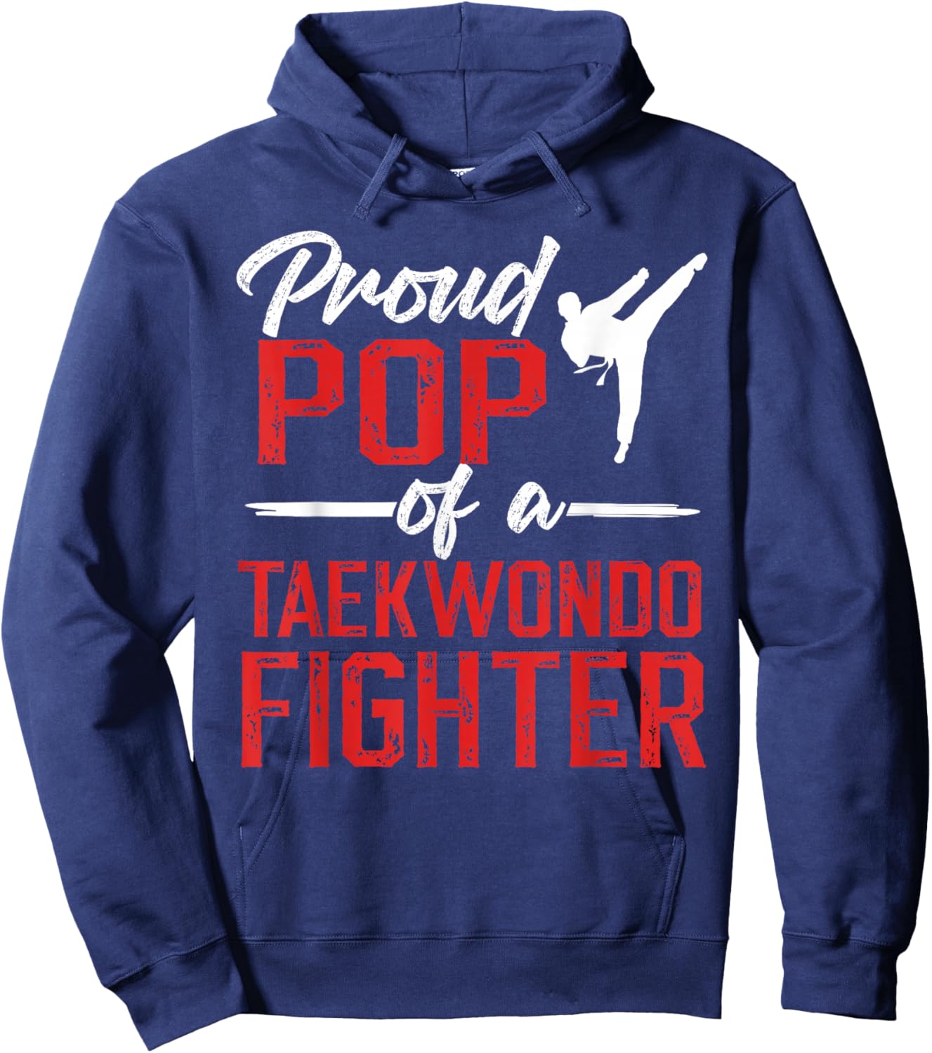 Proud Pop of A Taekwondo Fighter Pop Taekwondo Pop Hoodie - Hoodie | Navy