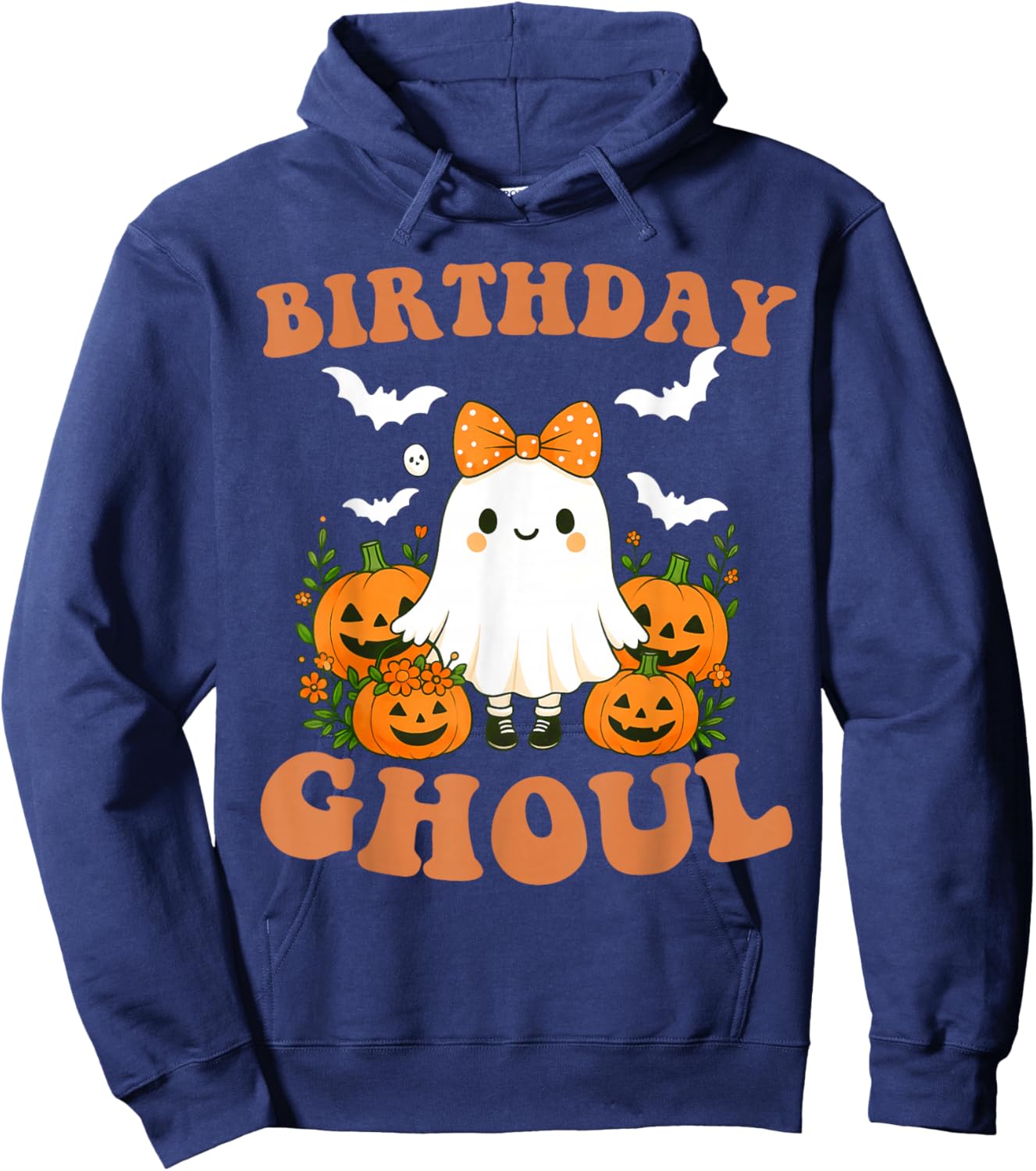 Birthday Ghoul Funny Spooky Ghost Halloween Birthday Girl Hoodie - Hoodie | Navy