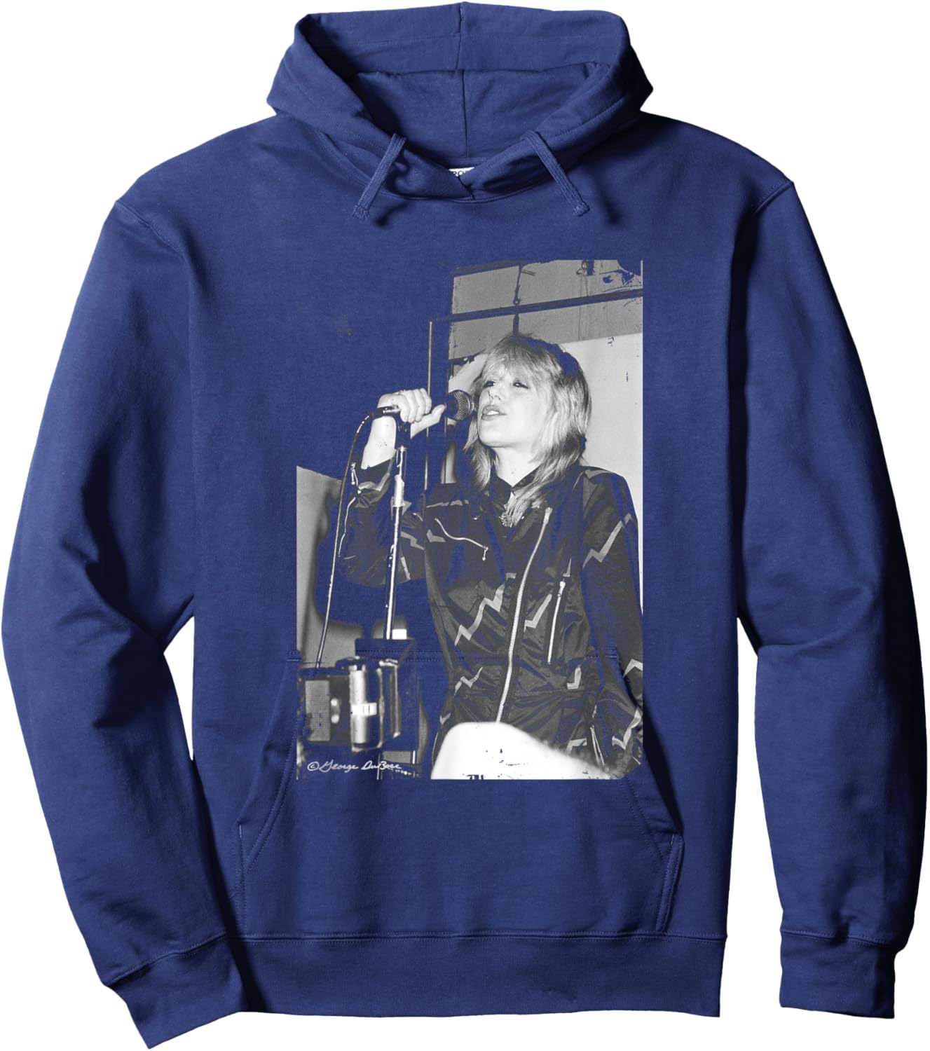 Singer Marianne Faithfull Live By George DuBose Hoodie - Hoodie | Navy