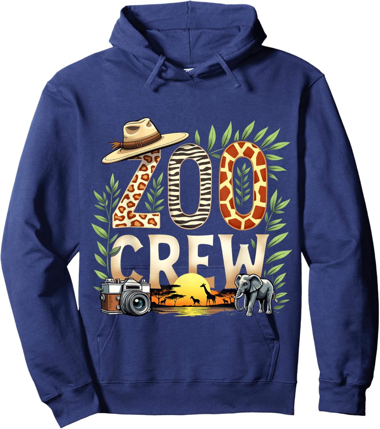 Zoo Crew Safari Animals Wild Field Trip Wildlife Animal Hoodie - Hoodie | Navy