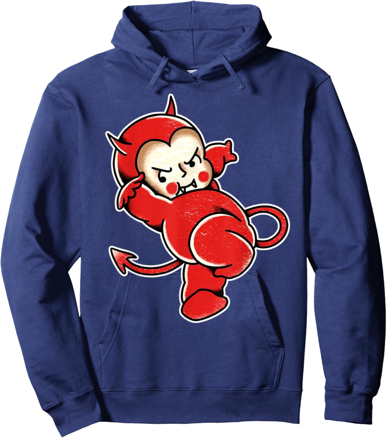 Kewpie Baby Devil Demon Horns Tattoo Hoodie - Hoodie | Navy