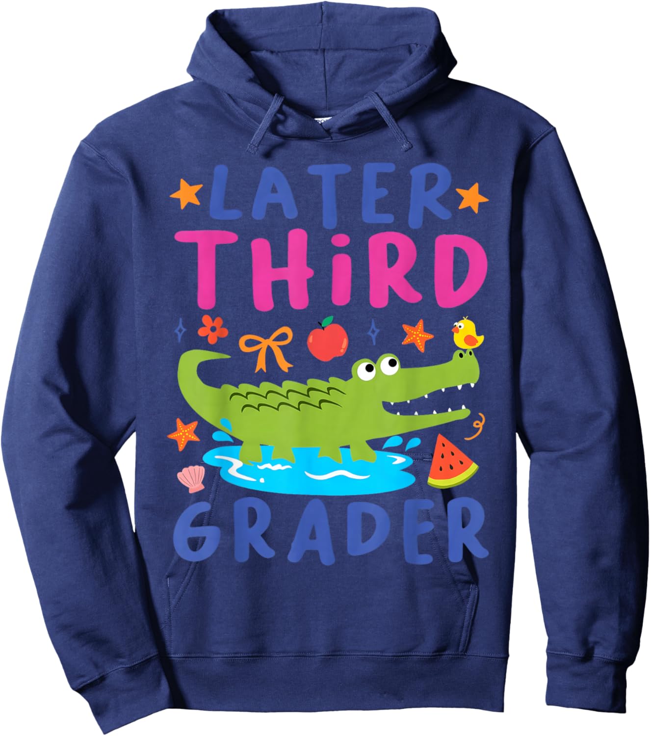 Later Gator Funny Alligator Kids Cute Third Grader Hoodie - Hoodie | Navy