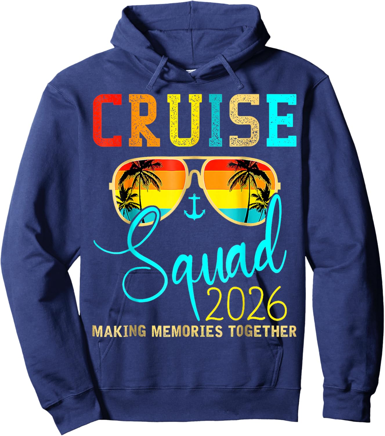 Squad Crew Cruise 2026 Summer Vacation Matching Family Group Hoodie - Hoodie | Navy