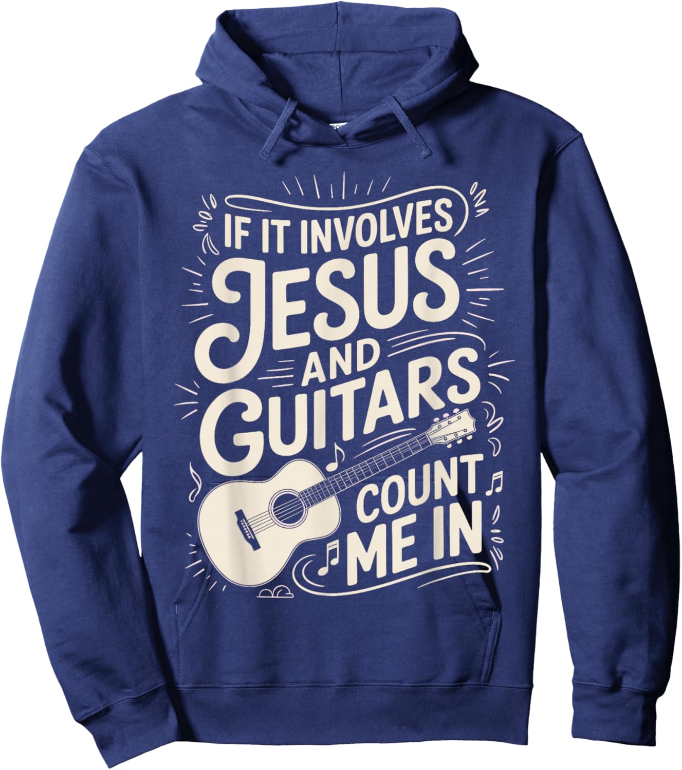 Funny Guitar Art Women Kids Guitar Player Guitarist Hoodie - Hoodie | Navy