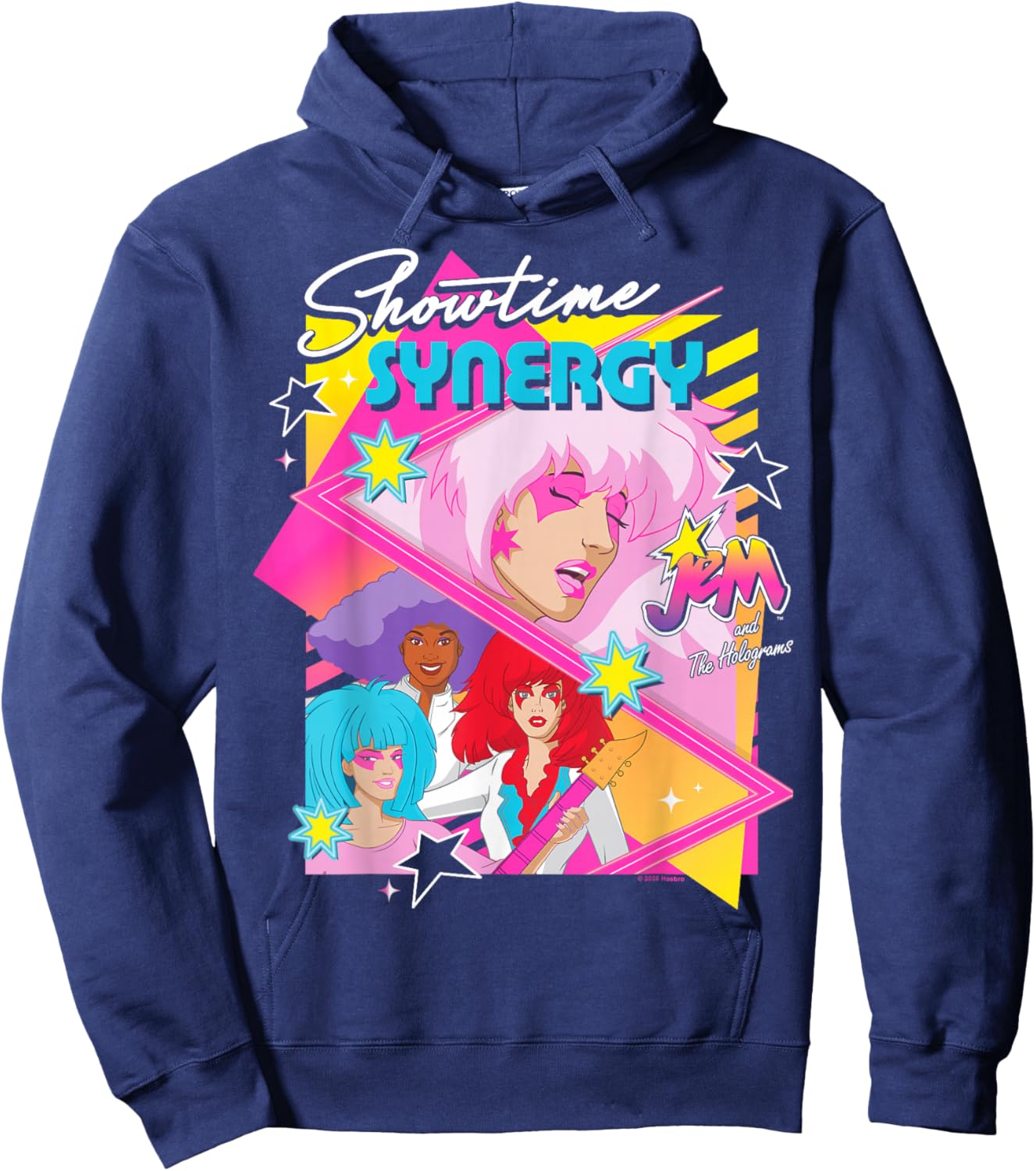 Jem and The Holograms Showtime Synergy Jem and The Band Hoodie - Hoodie | Navy
