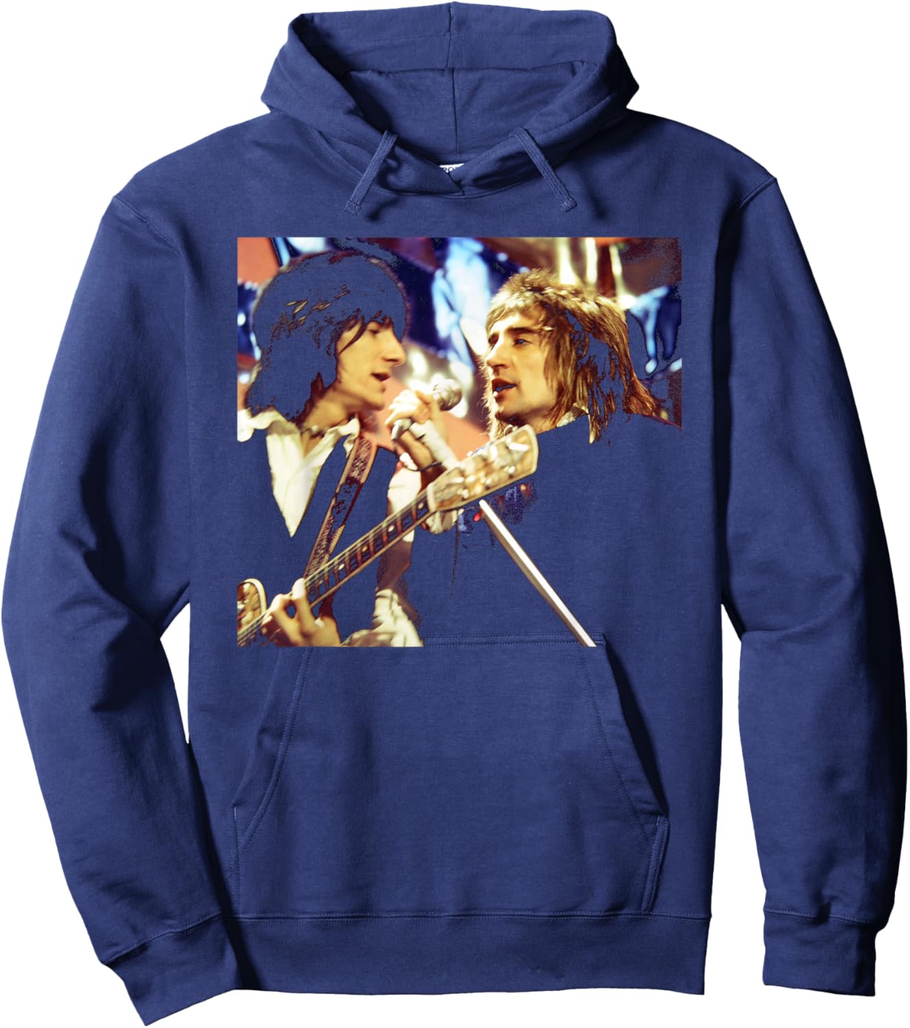 Rod Stewart & Ronnie Wood The Faces Top of The Pops 1973 Hoodie - Hoodie | Navy