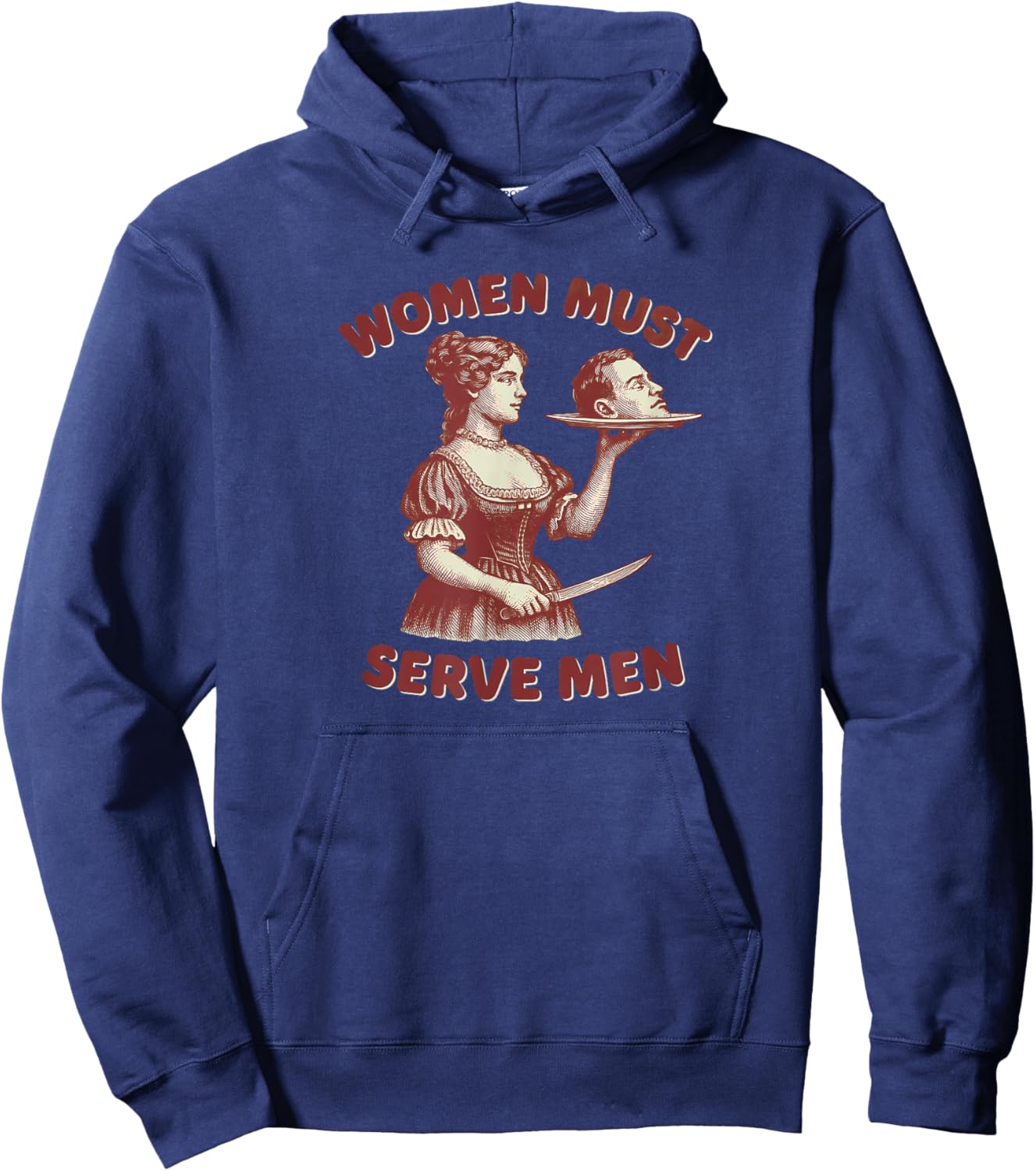 Women Must Serve Men Y2K Femme féministe sans charnière Hoodie - Hoodie | Navy