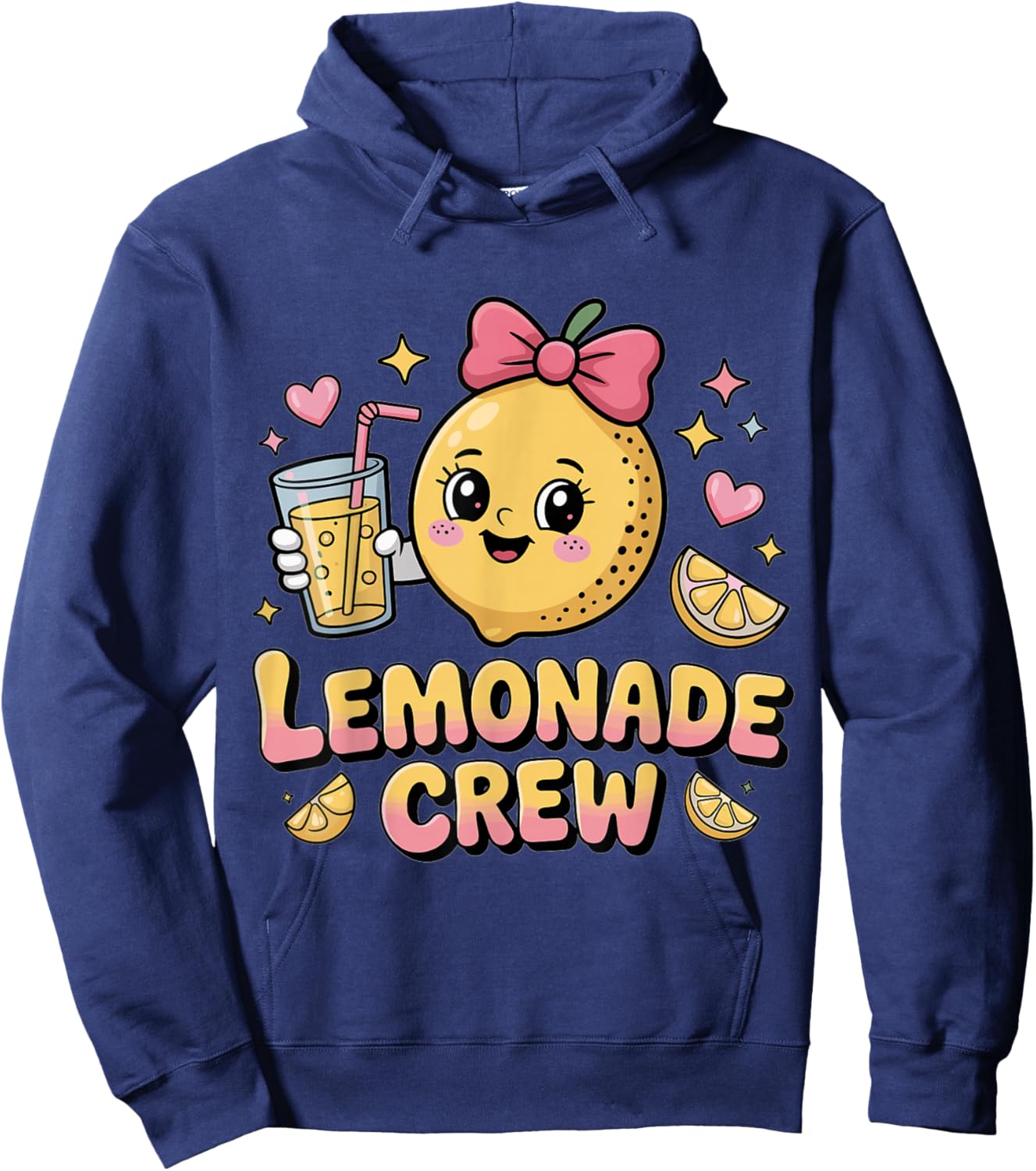 Cute Lemonade Day Crew Kawaii Girls Hoodie - Hoodie | Navy