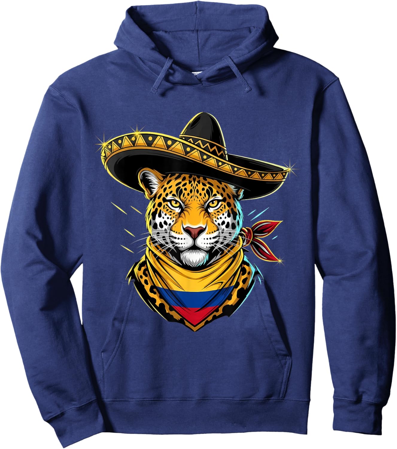 Colombia Flag Leopard Colombian Pride Colombian Roots Hoodie - Hoodie | Navy