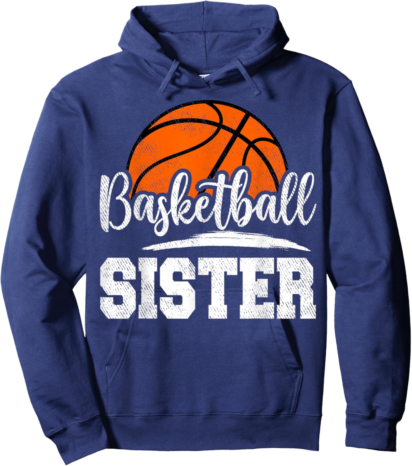 Basketball Sister Basketball Player Game Day Family Hoodie - Hoodie | Navy