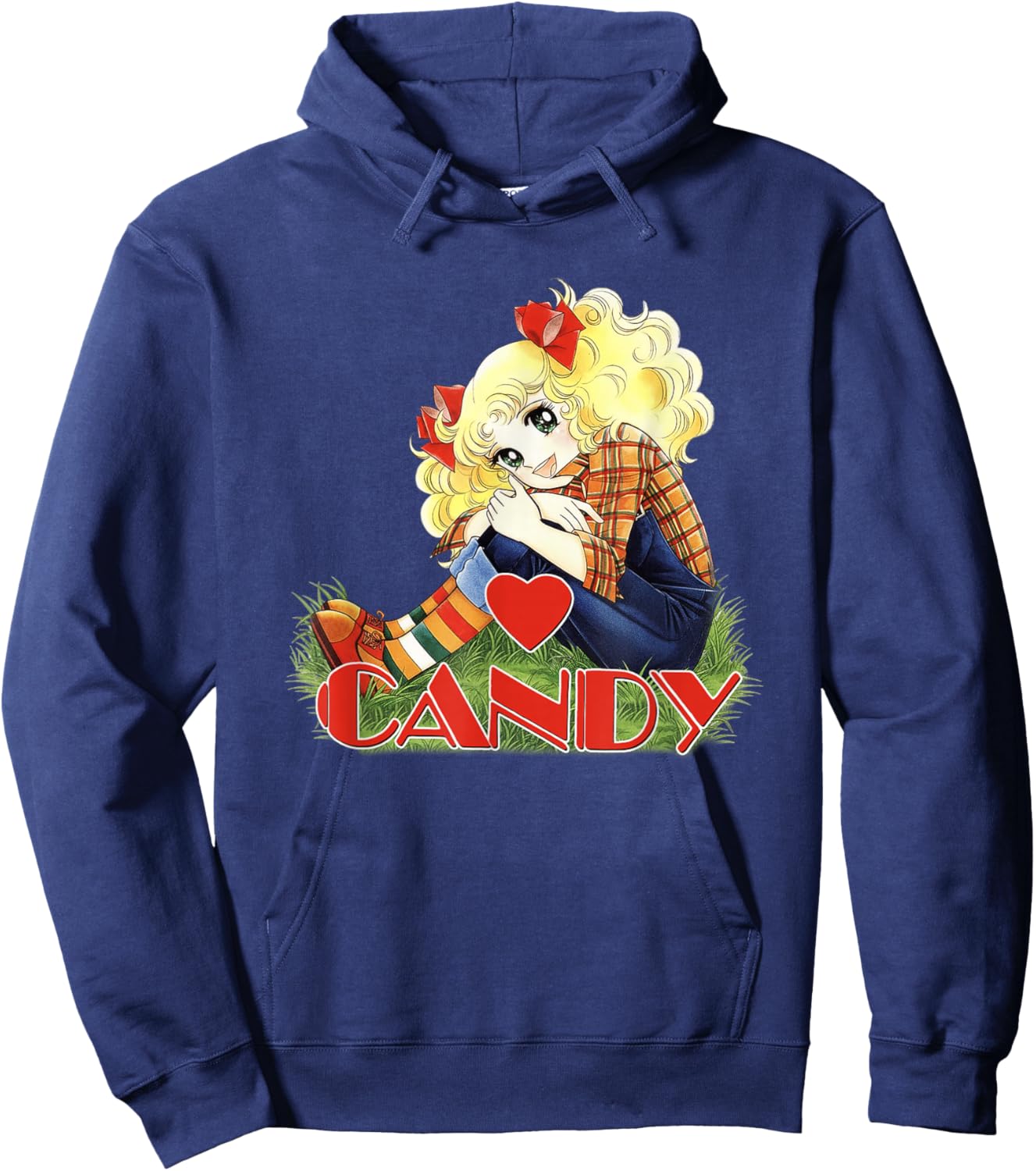 Candy Candy Cartoon Japanese 80s Retro Vintage Anime Manga Hoodie - Hoodie | Navy