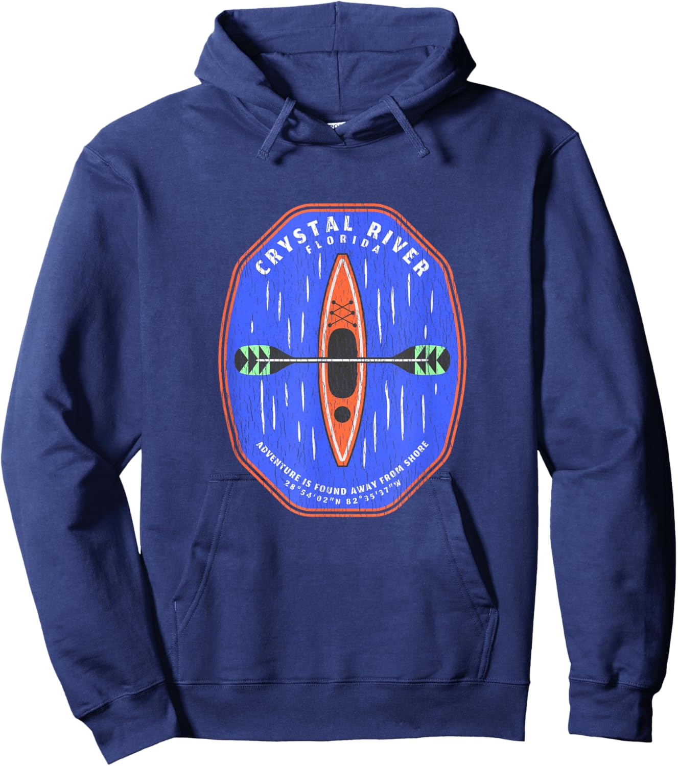 Crystal River Florida Cool Kayaking Souvenir Crystal River Hoodie - Hoodie | Navy
