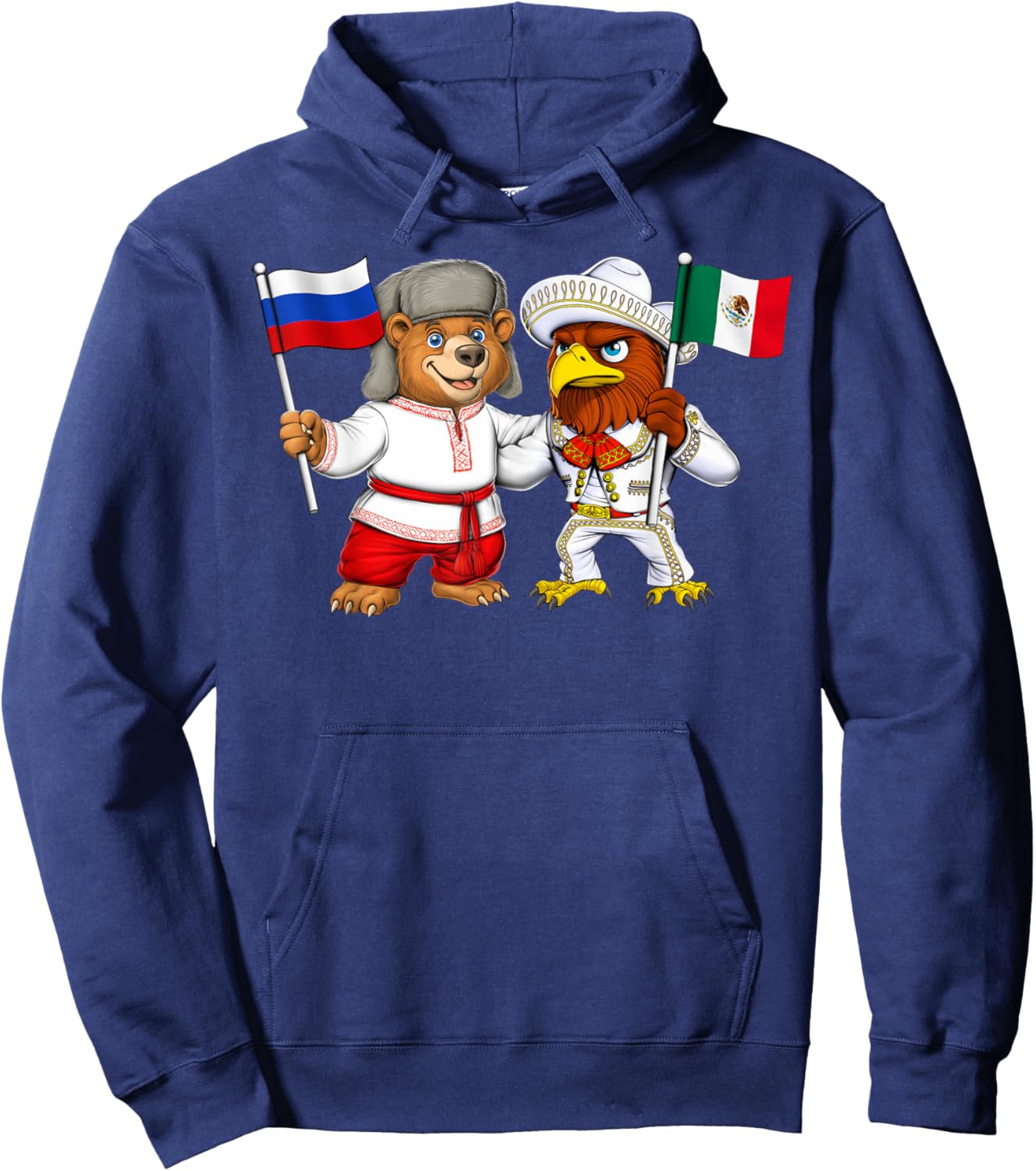 Russia Mexico Flag Mexican Russian Roots Mexican Heritage Hoodie - Hoodie | Navy