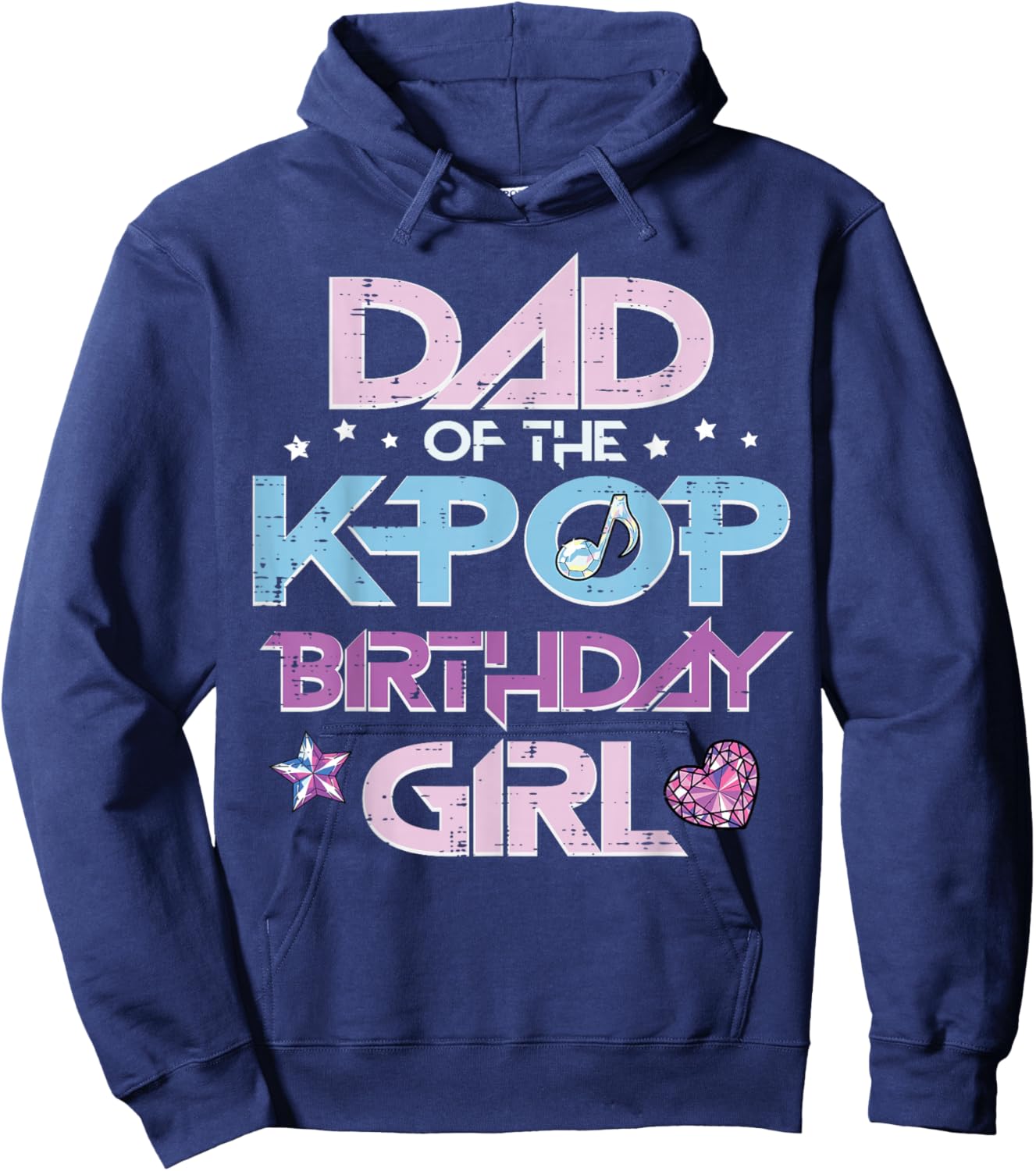 Dad of Kpop Birthday Girl Family Matching Bday Papa Men Hoodie - Hoodie | Navy