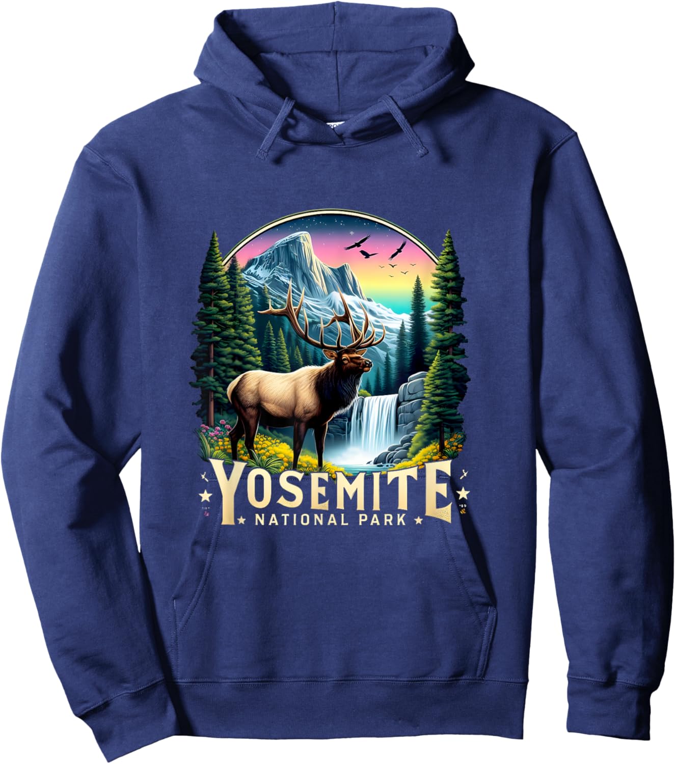 Yosemite Road Trip 2025 Family National Park Hoodie - Hoodie | Navy