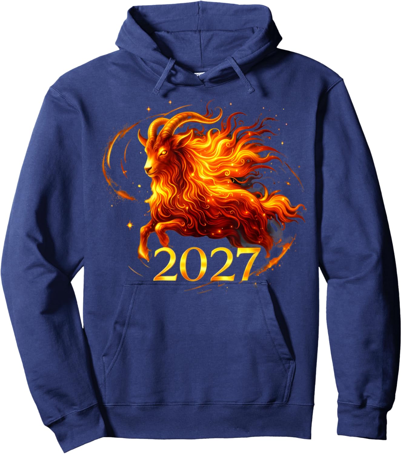 Chinese New Year 2027 Fire Goat Year of The Goat 2027 Hoodie - Hoodie | Navy
