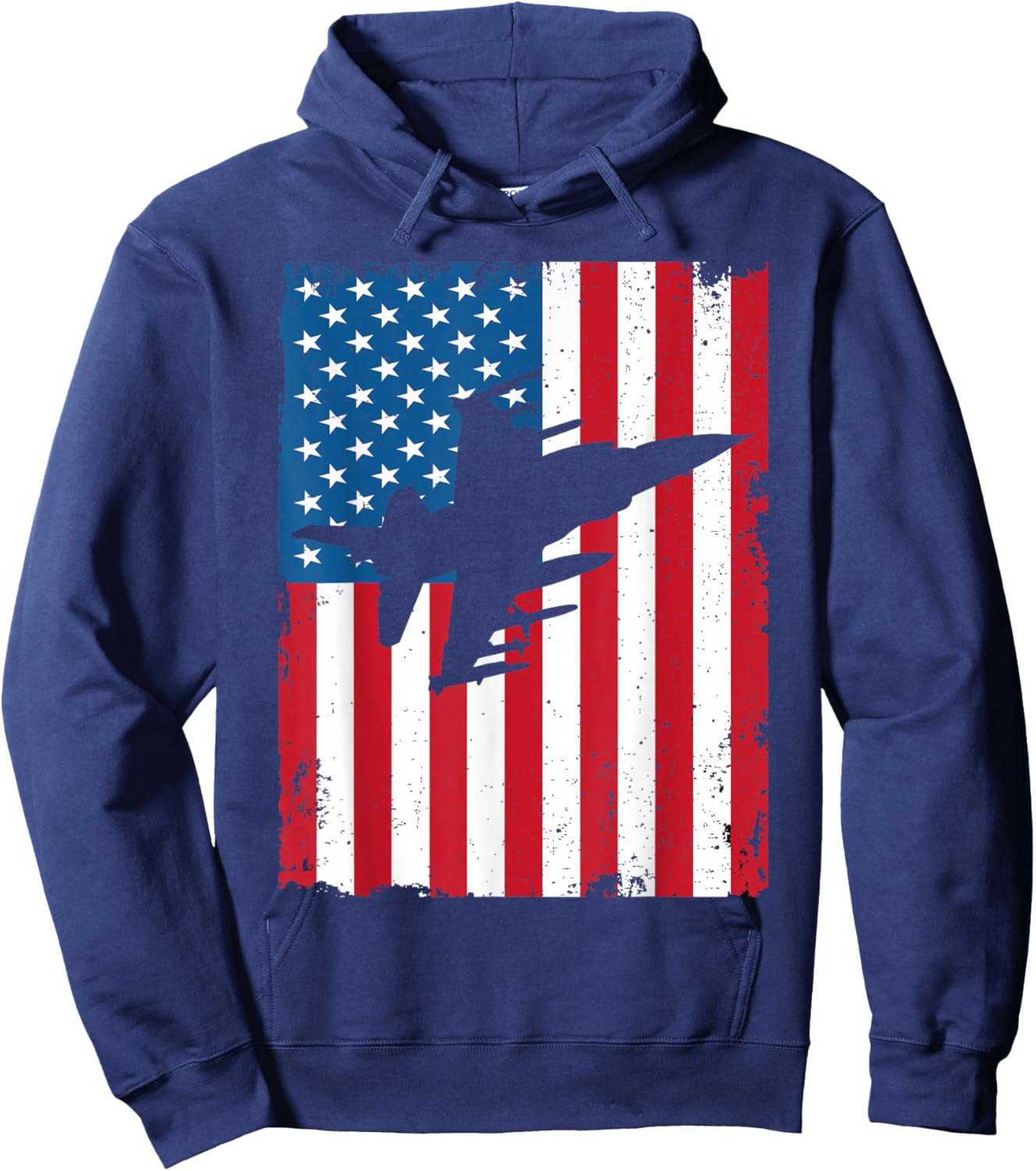 Patriotic 4th Of July F 16 Aircraft American Flag Boys Kids Hoodie - Hoodie | Navy