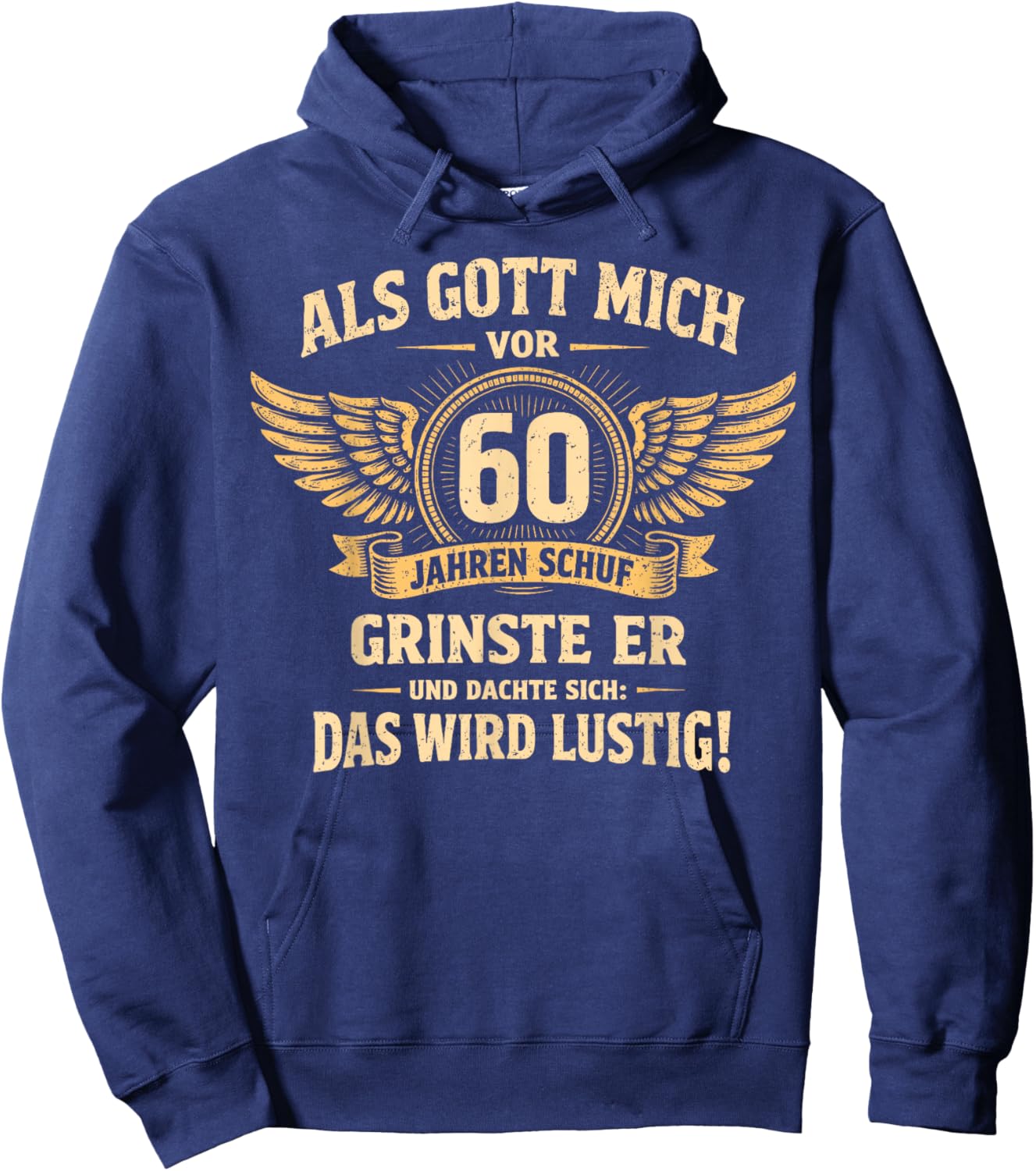 60th Birthday Man Woman 60 Years Decoration 1966 Gift Funny Hoodie - Hoodie | Navy