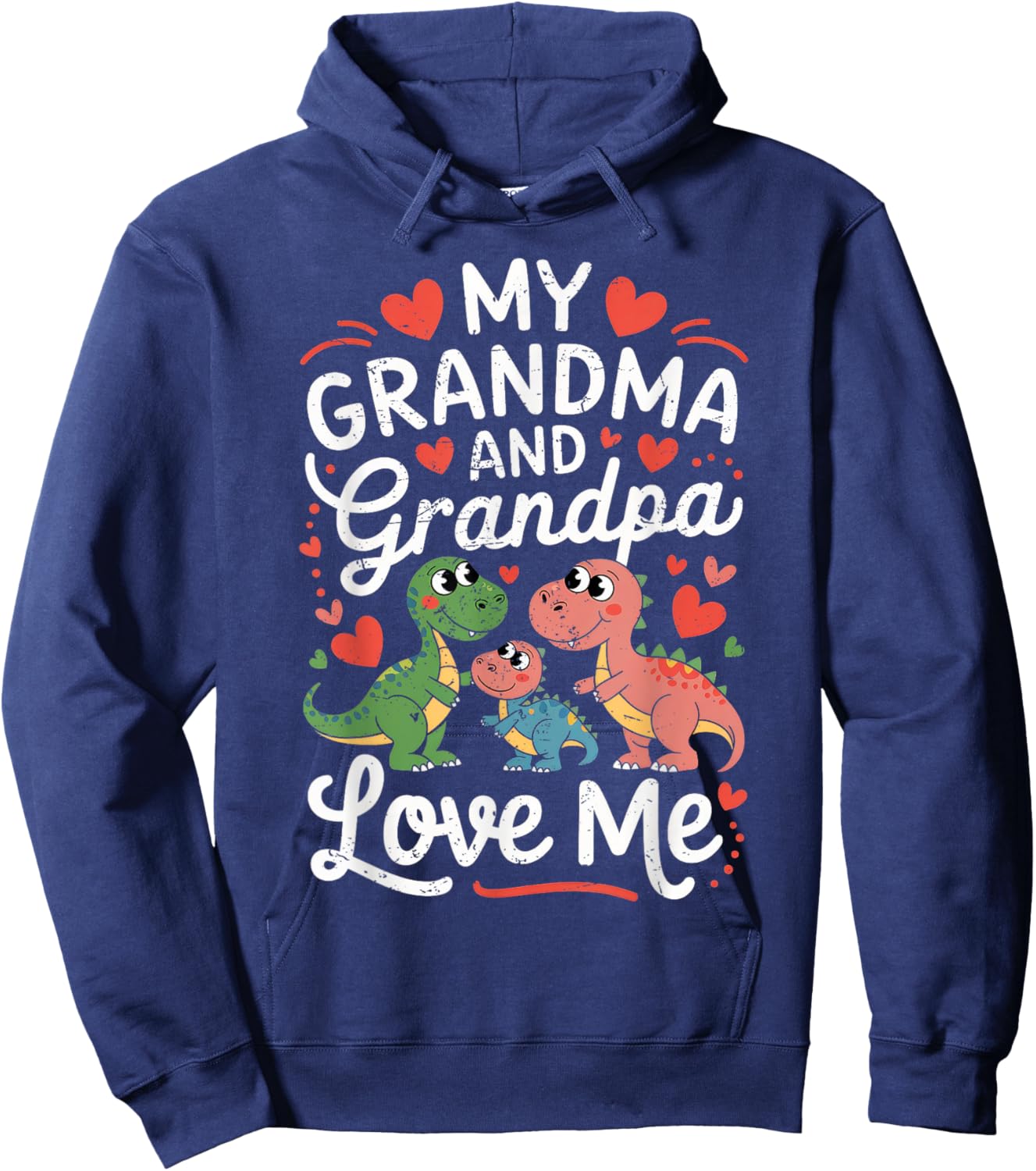 My Grandma And Grandpa Love Me Hoodie - Hoodie | Navy