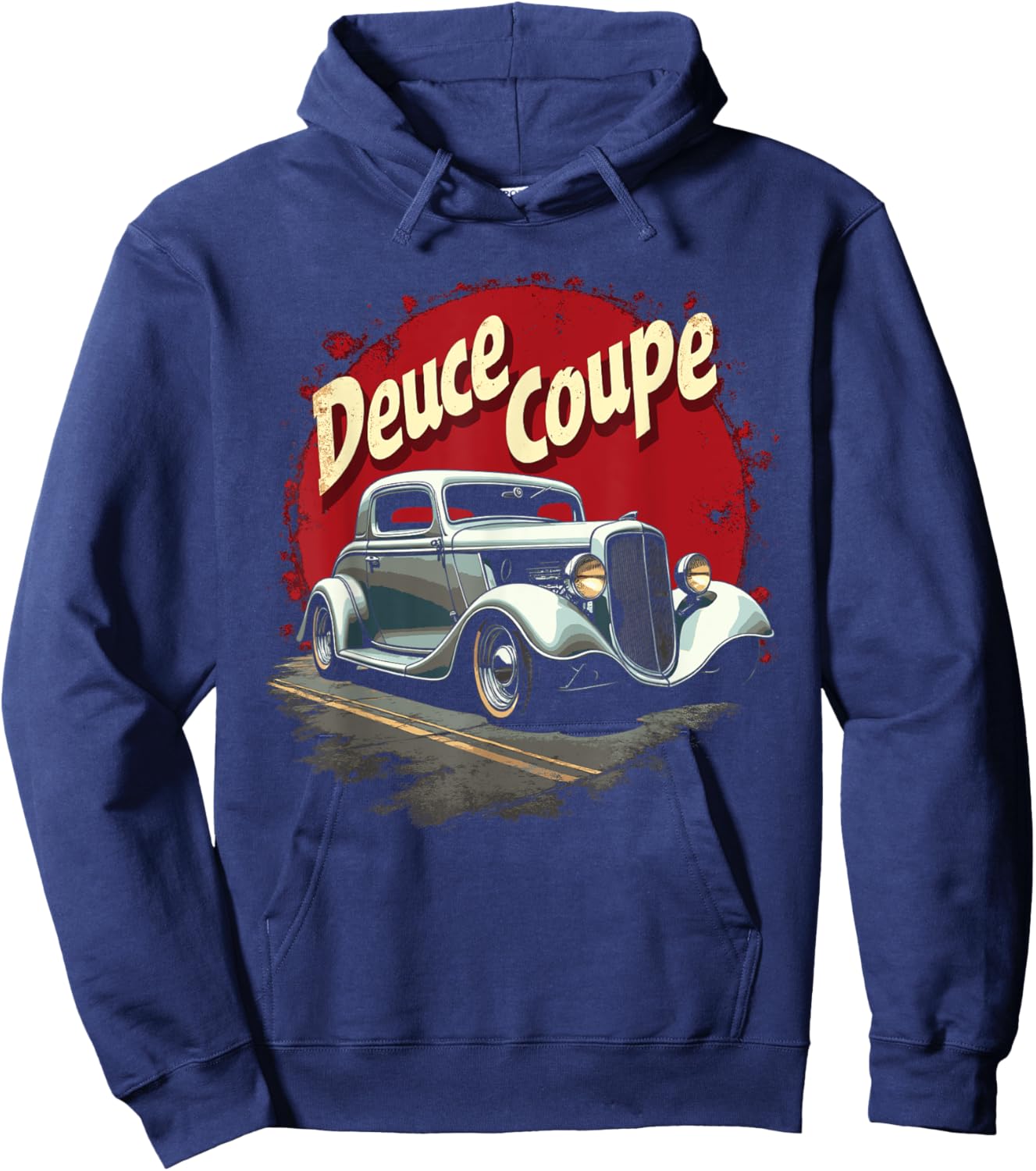 Retro Hot Rods car graphic Classic 32 Deuce Coupe Hot Rod Hoodie - Hoodie | Navy