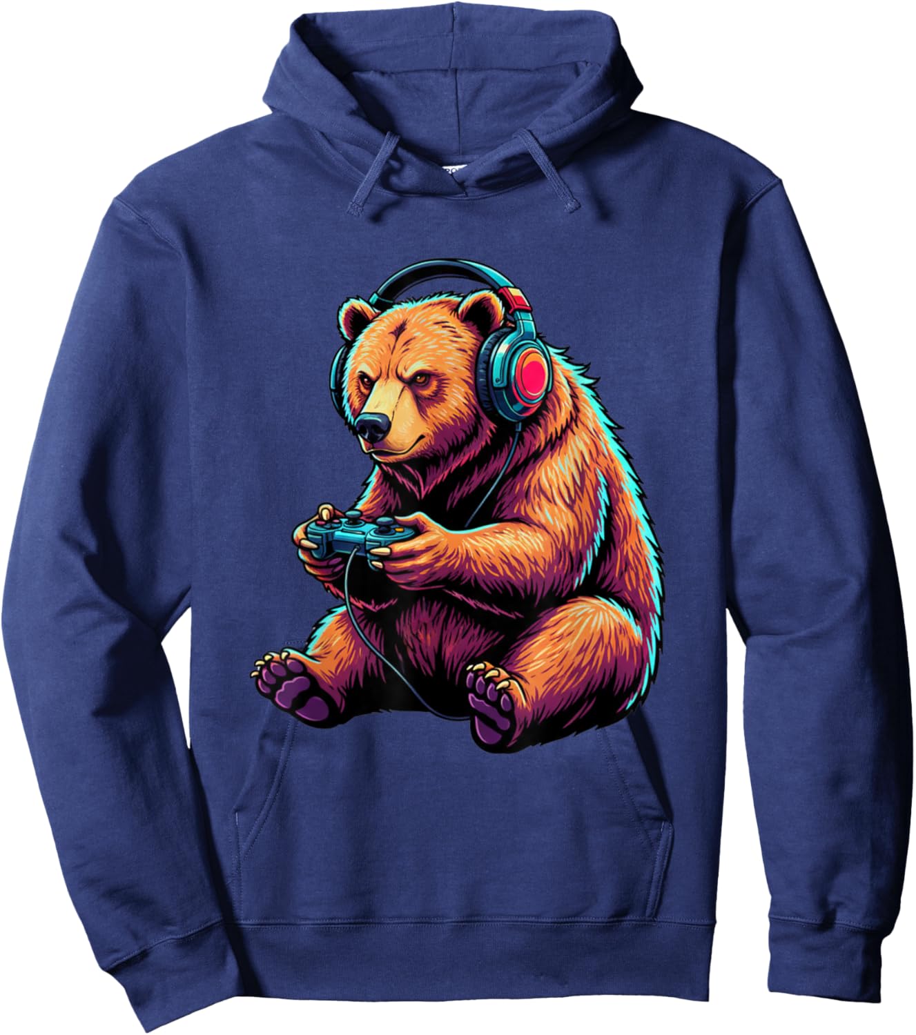 Grizzly Bear Funny Video Games Grizzly Bear Hoodie - Hoodie | Navy