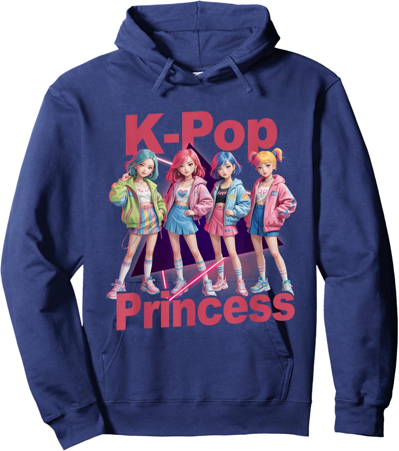K-Pop Korean Princess Pop Music Idol Group Concert Band Girl Hoodie - Hoodie | Navy