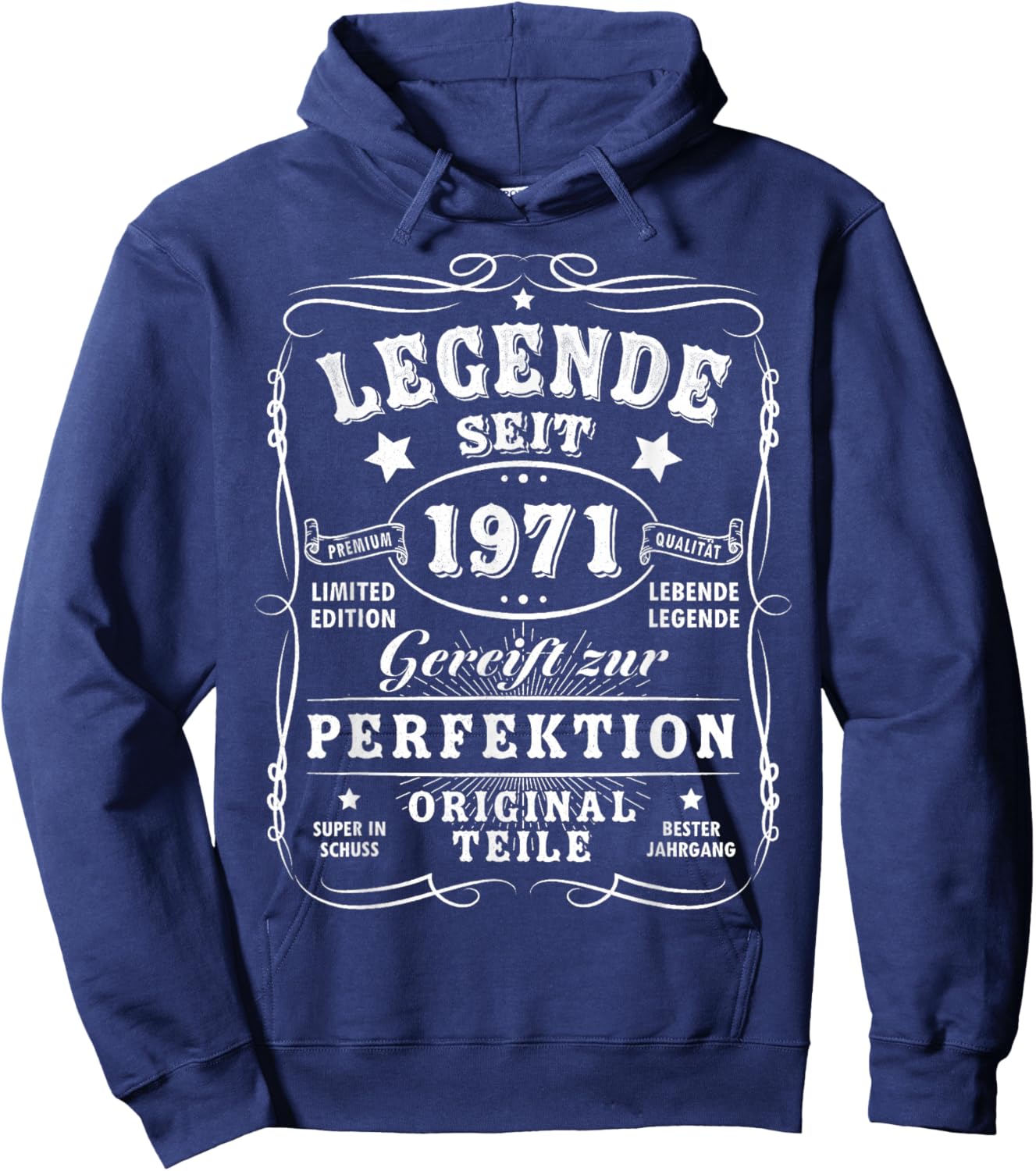 1971 Birthday Man 55th Decoration Funny 55s 55th Birthday Hoodie - Hoodie | Navy