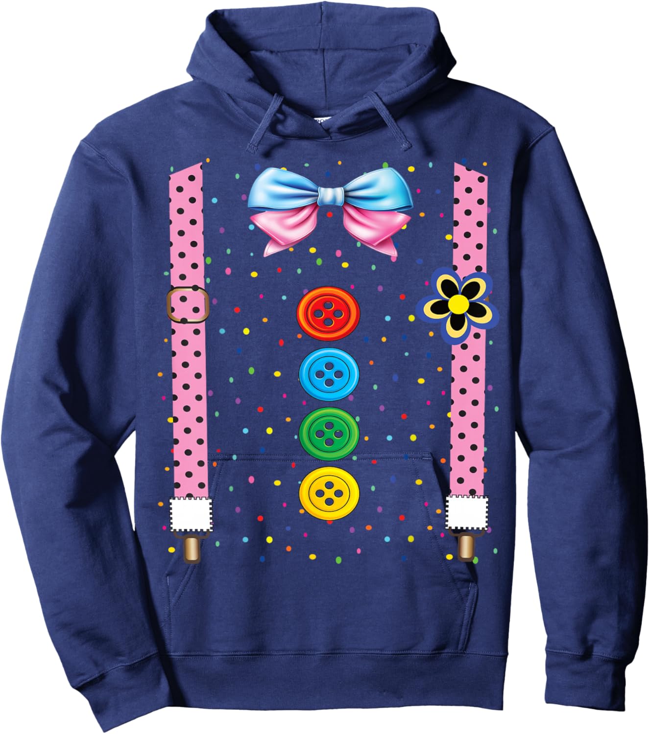 Clown Carnival Costume Clown Costume Clown Fancy Dress Hoodie - Hoodie | Navy