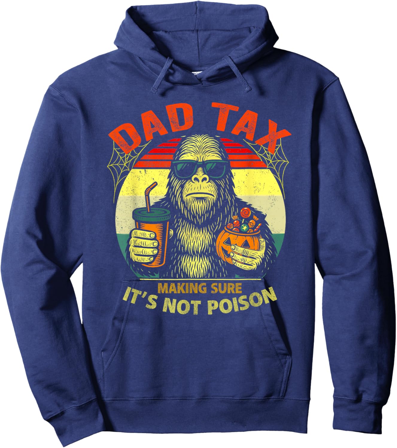 Skeleton Papa Halloween Dad Tax Making Sure Not Poison Hoodie - Hoodie | Navy