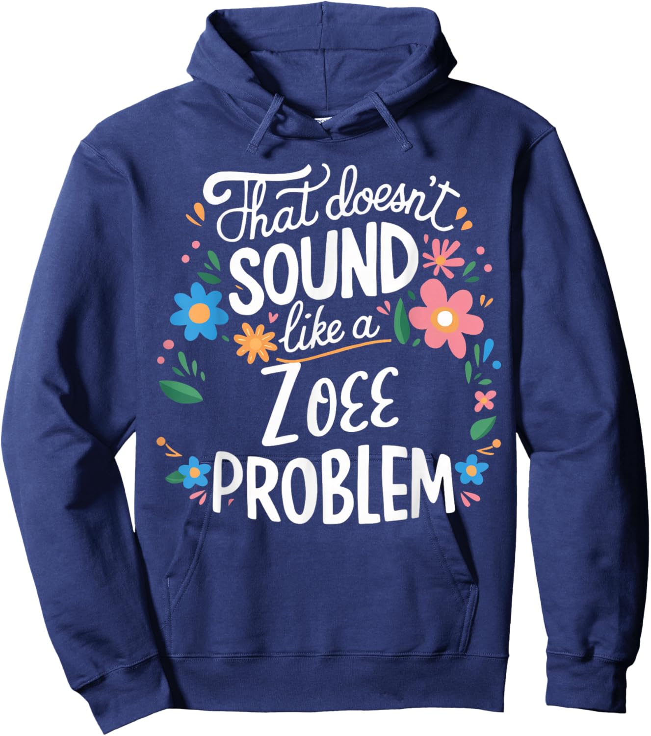 Zoee Personalized Cute Girls Zoee Name Hoodie - Hoodie | Navy