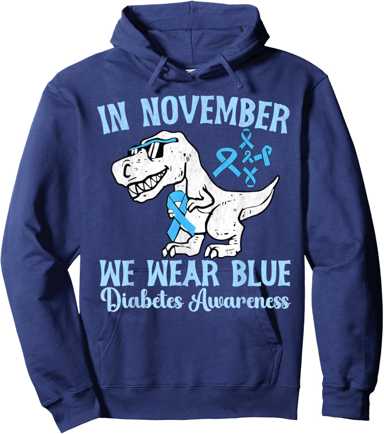 In November We Wear Blue Diabetes Awareness Toddler Kids boy Hoodie - Hoodie | Navy