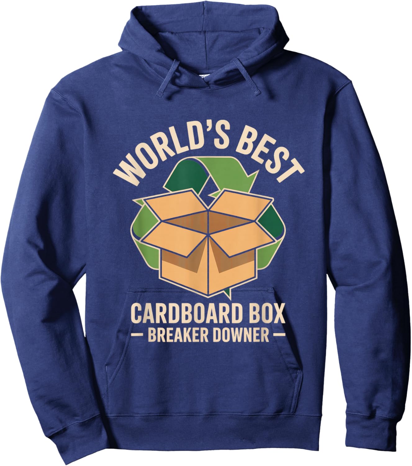 World's Best Cardboard Box Breaker Downer Hoodie - Hoodie | Navy