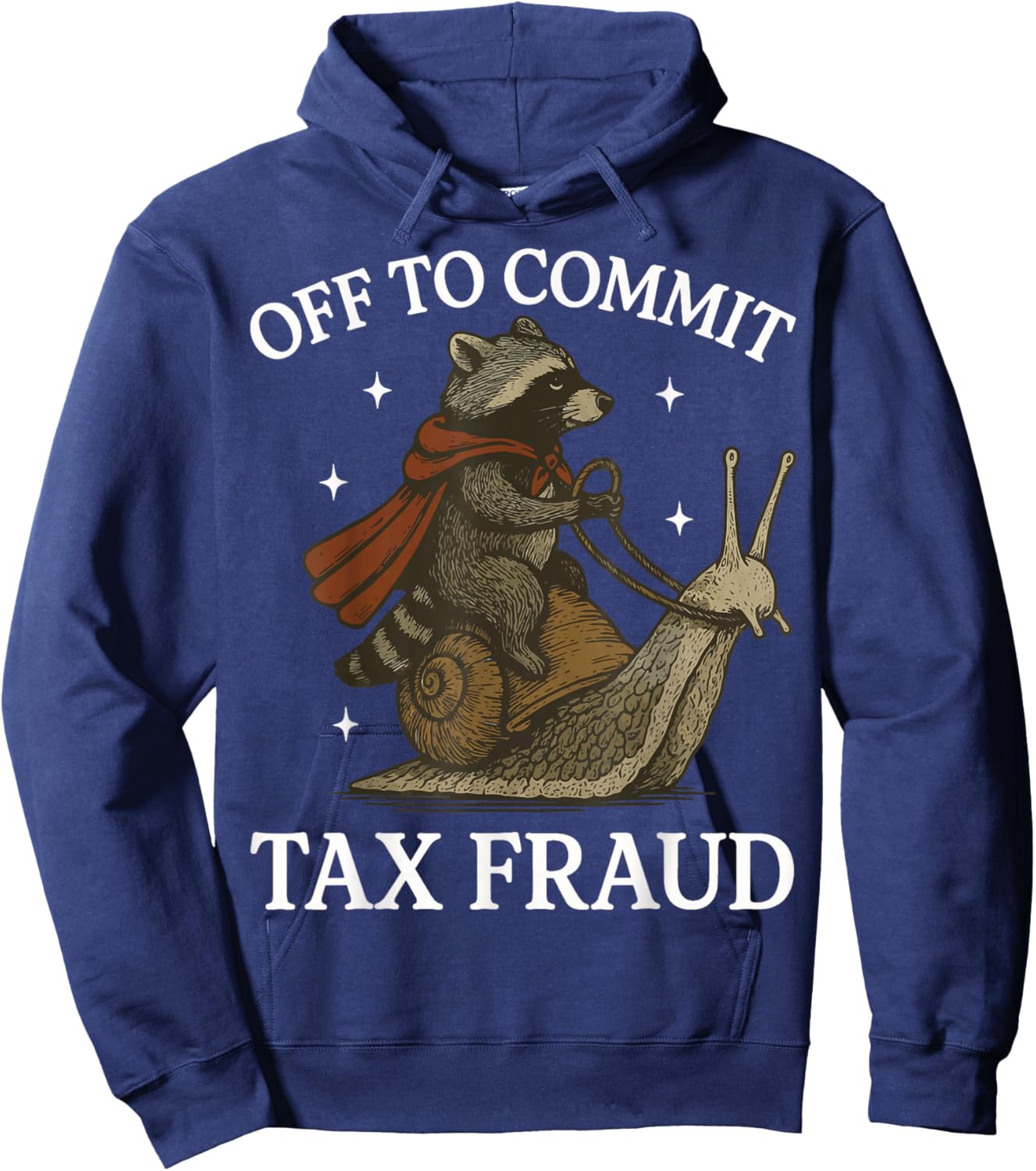 Off to Commit Tax Fraud Raccoon Hoodie - Hoodie | Navy