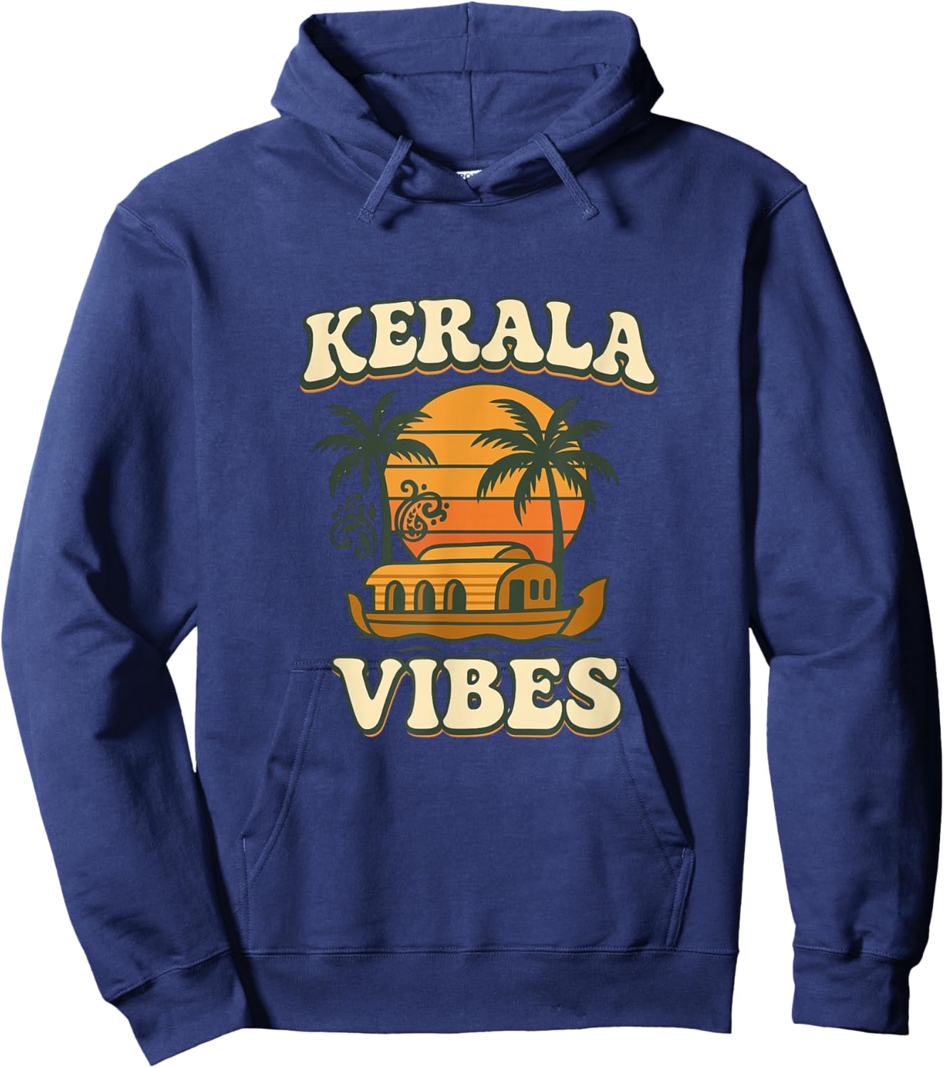 Kerala Vibes Retro Design Hoodie - Hoodie | Navy