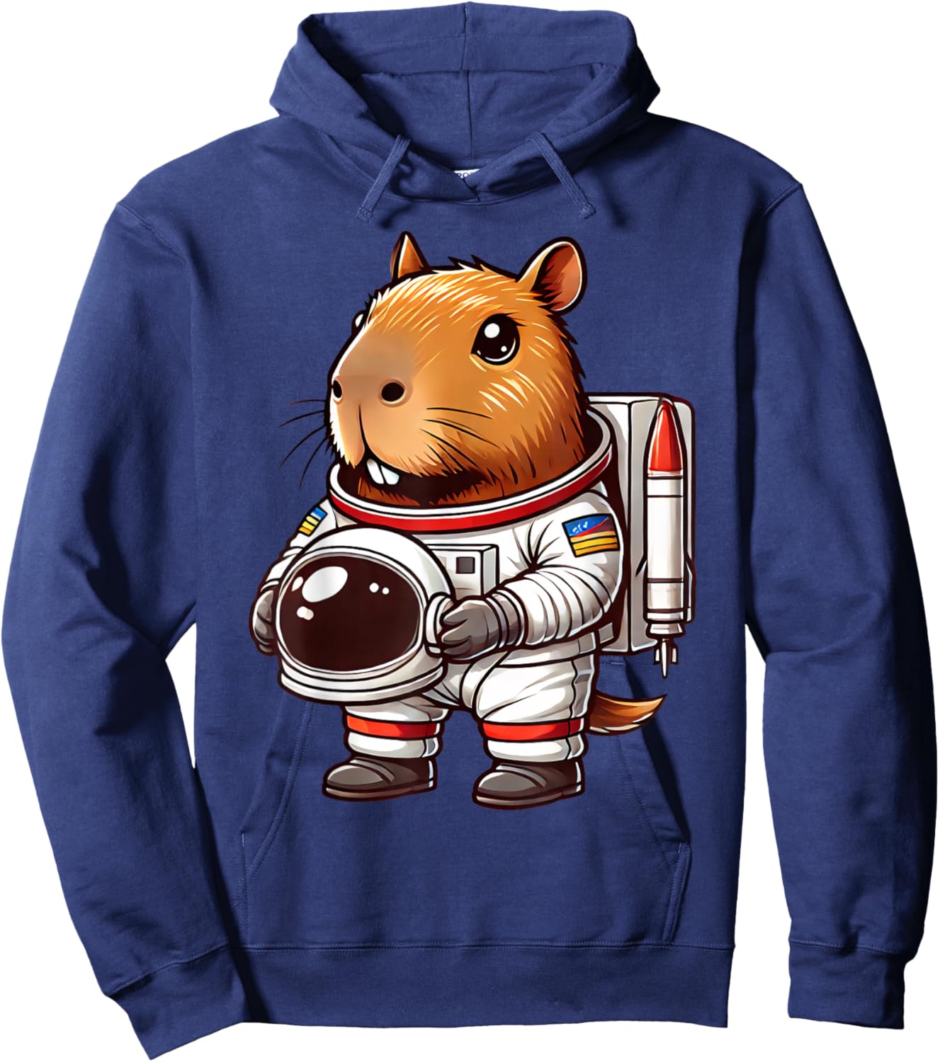 Funny Capybara Astronaut Space Men Women Kids Hoodie - Hoodie | Navy